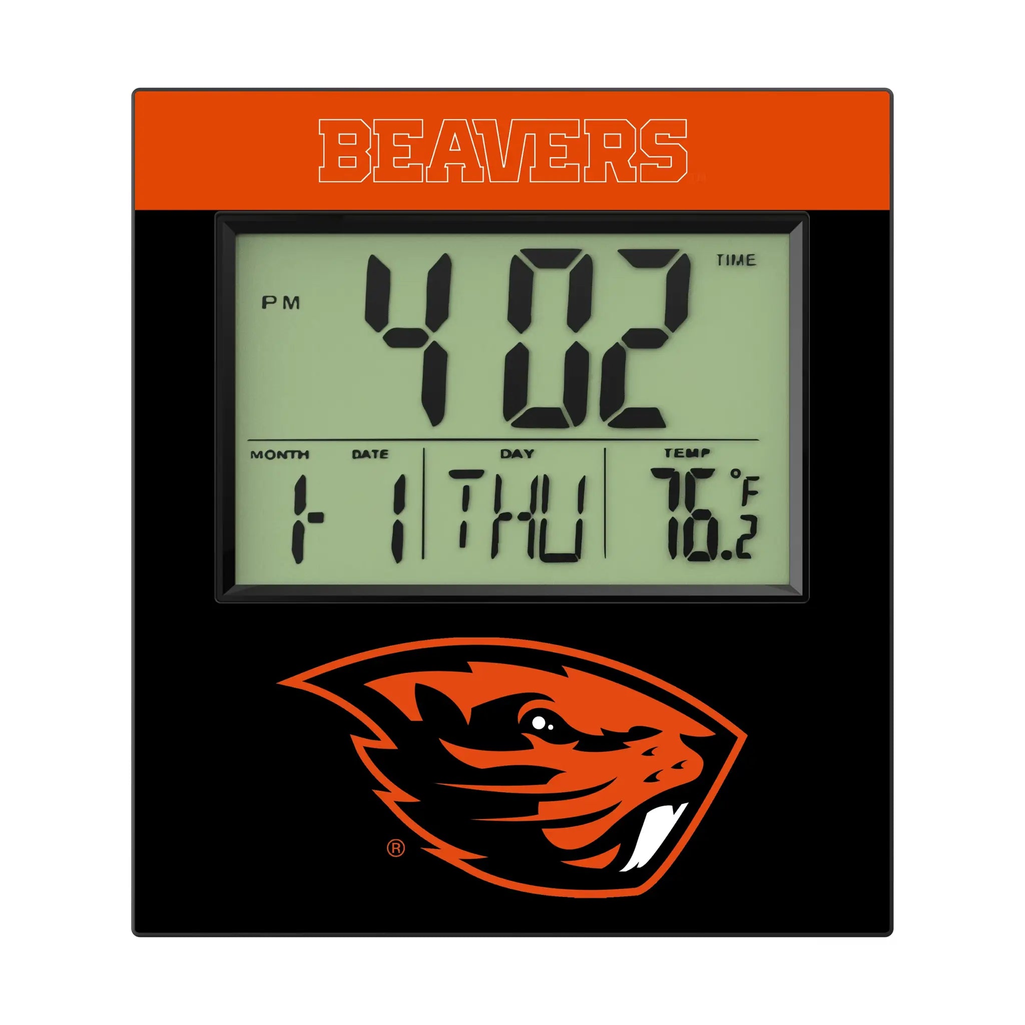 Oregon State University Beavers Color Block Wall Clock