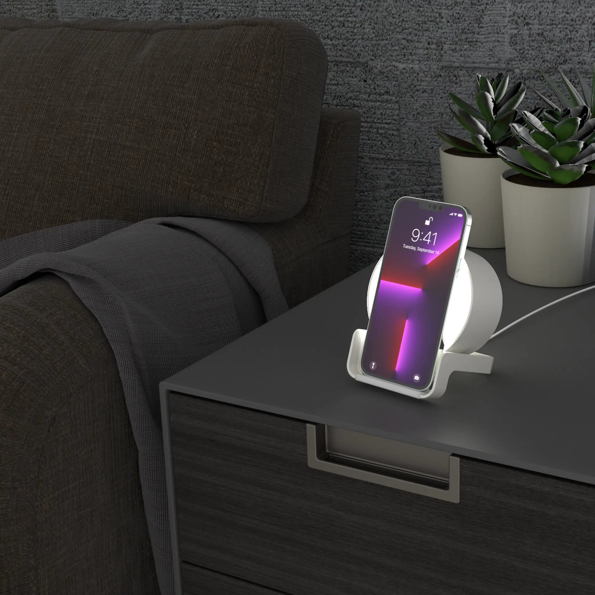Oregon State University Beavers Endzone Solid Night Light Charger and Bluetooth Speaker - Lifestyle