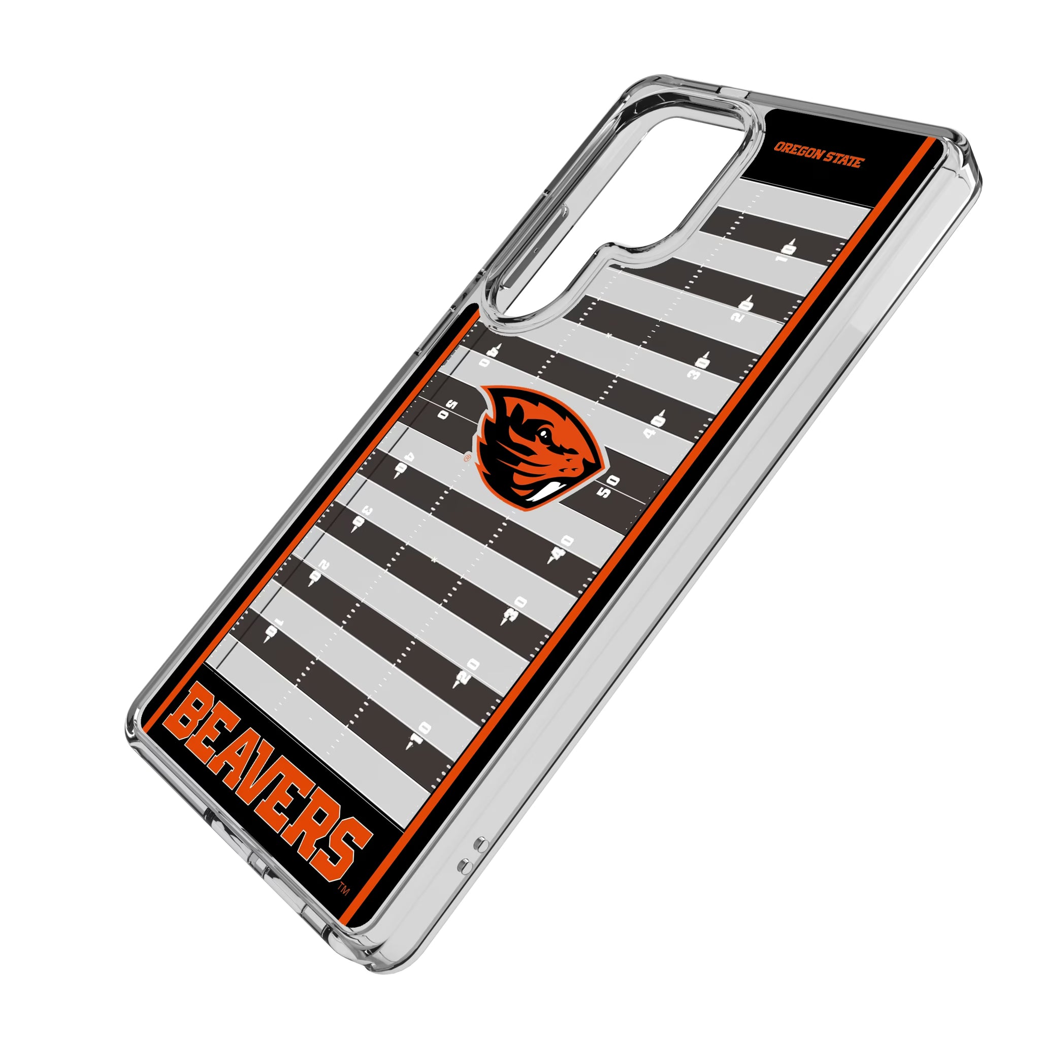 Oregon State University Beavers Field Galaxy Clear Phone Case for Samsung Galaxy - Isometric View