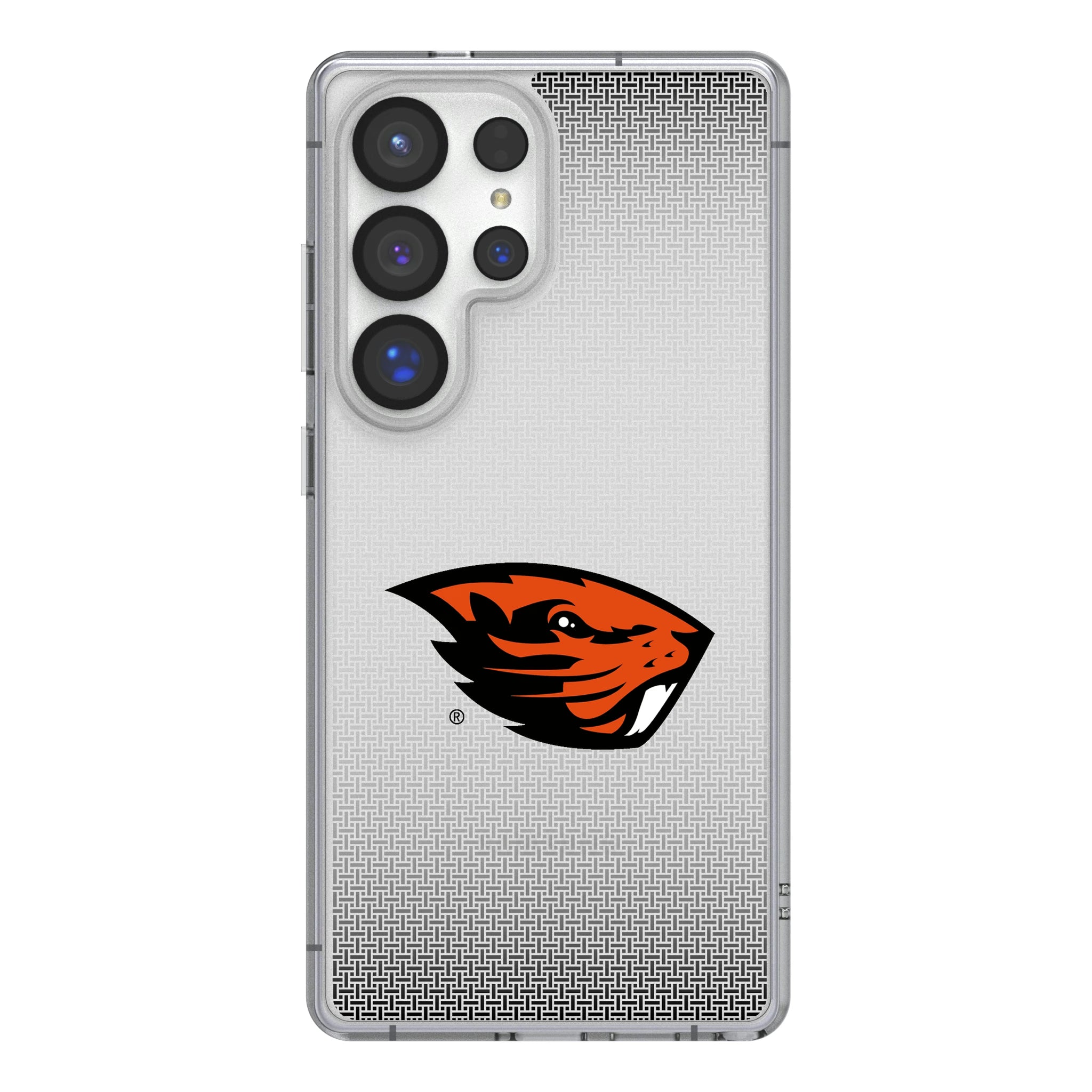 Oregon State University Beavers Linen Galaxy Clear Phone Case for Samsung Galaxy