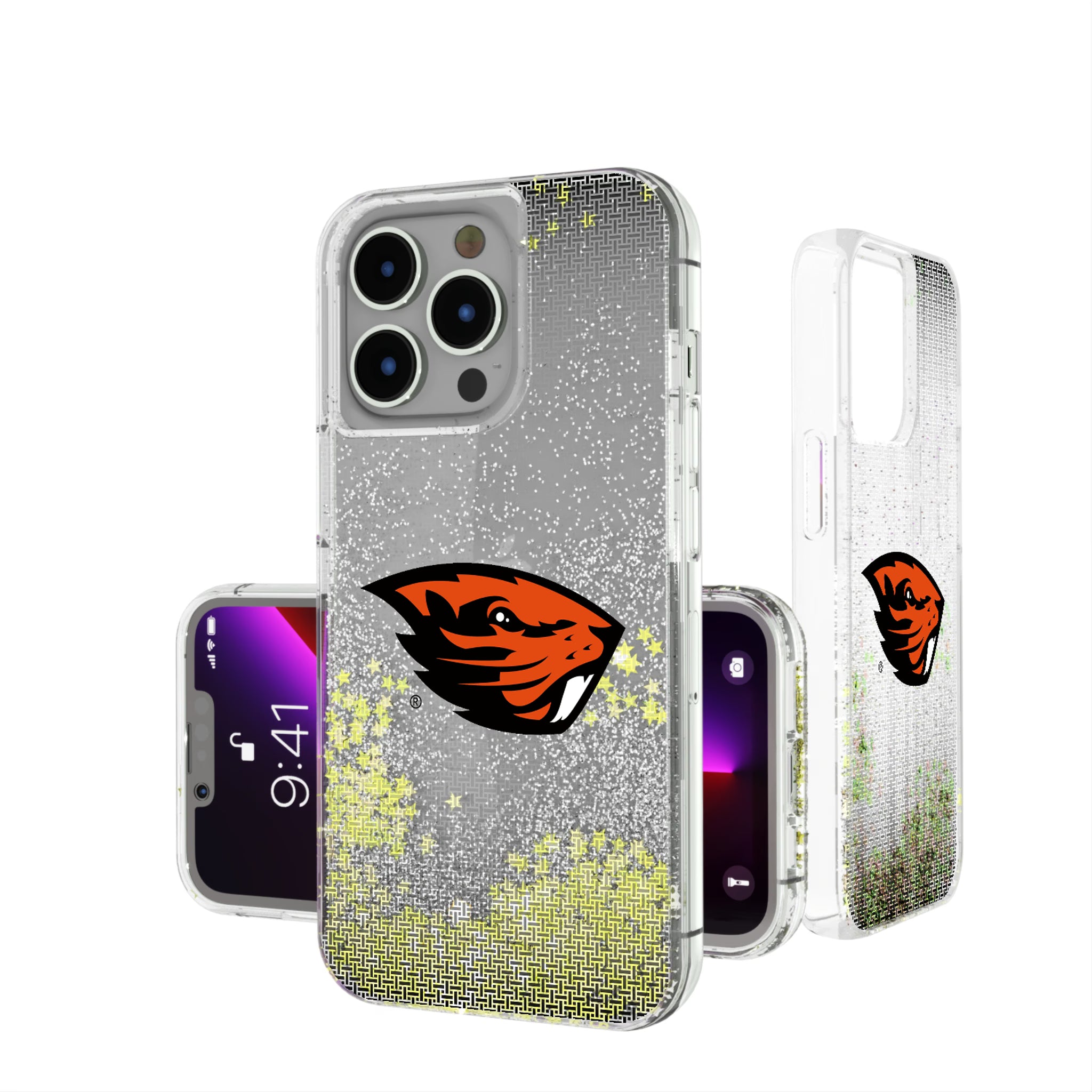 Oregon State University Beavers Linen iPhone Glitter Phone Case for Apple iPhone