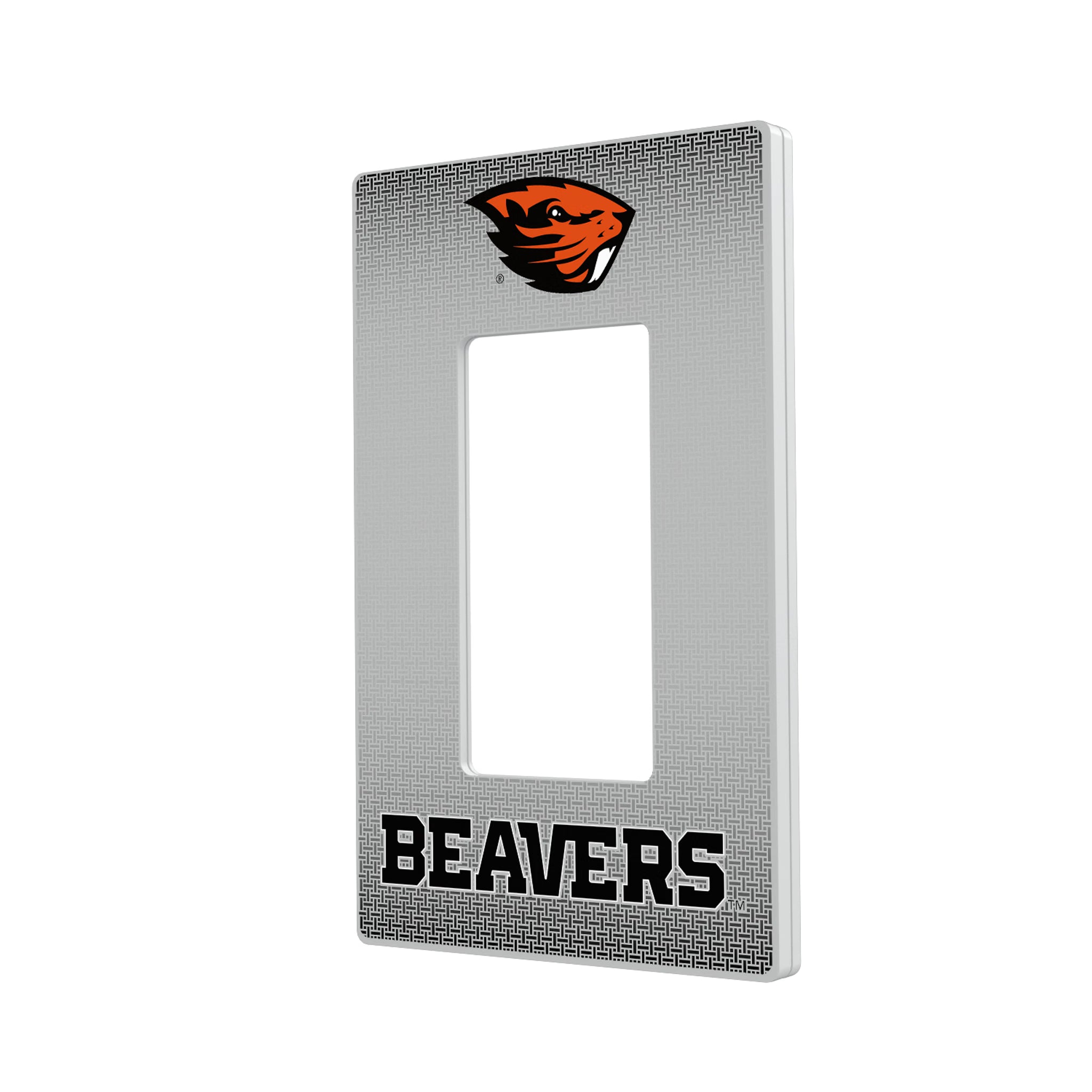 Oregon State University Beavers Linen Hidden-Screw Light Switch Plate#Style_Single Rocker
