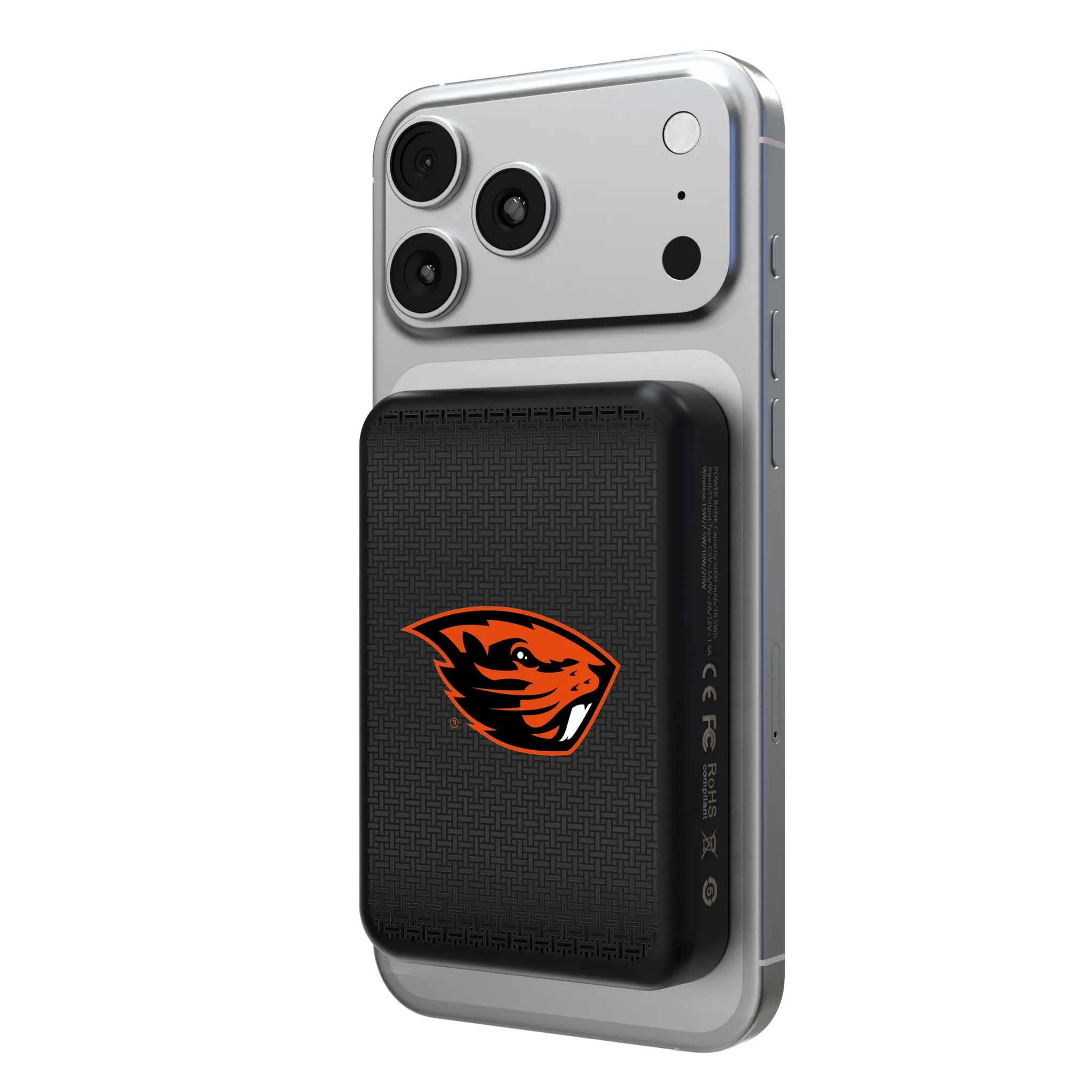 Oregon State University Beavers Linen Wireless Mag Power Bank