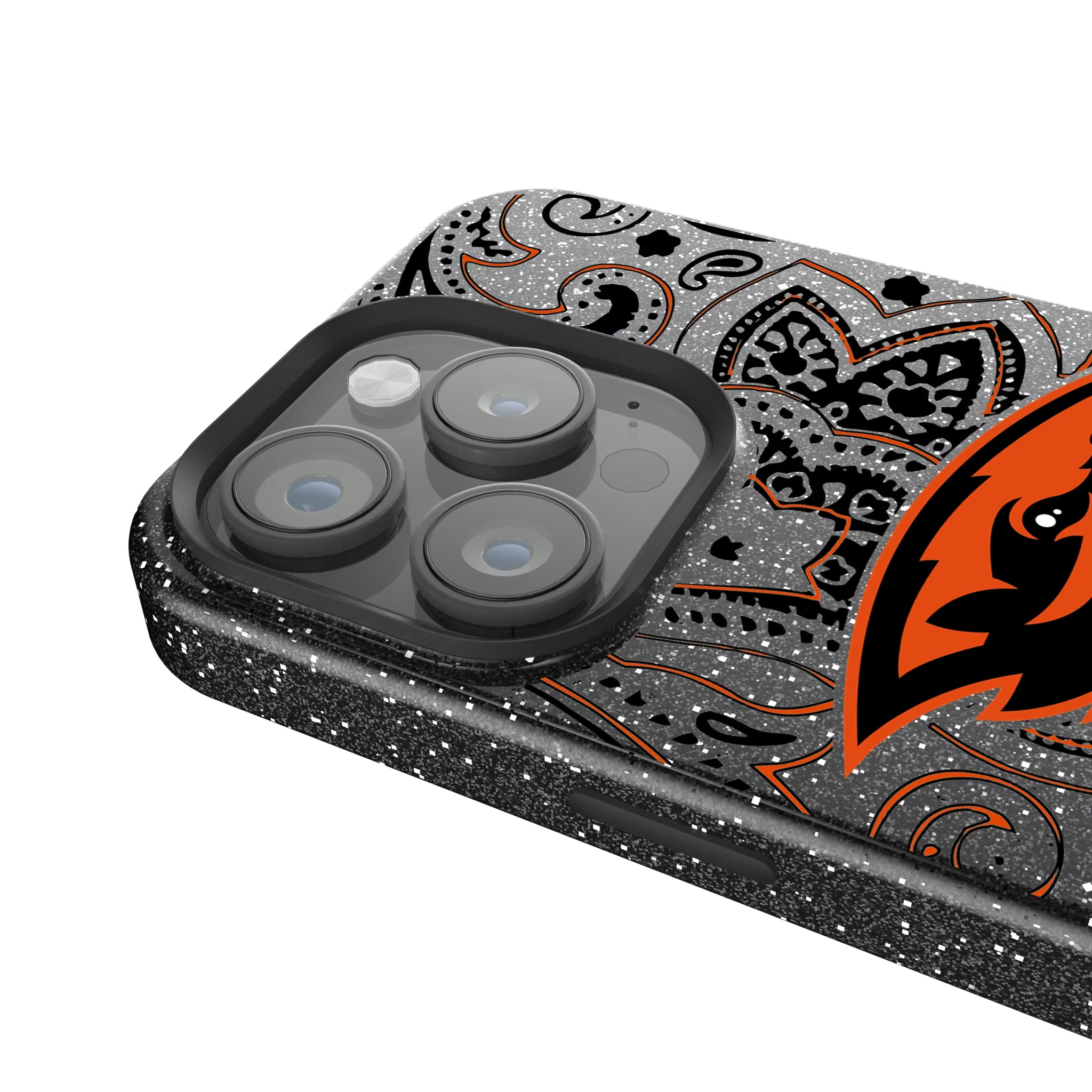 Oregon State University Beavers Paisley iPhone Bling Phone Case for Apple iPhone - Detail