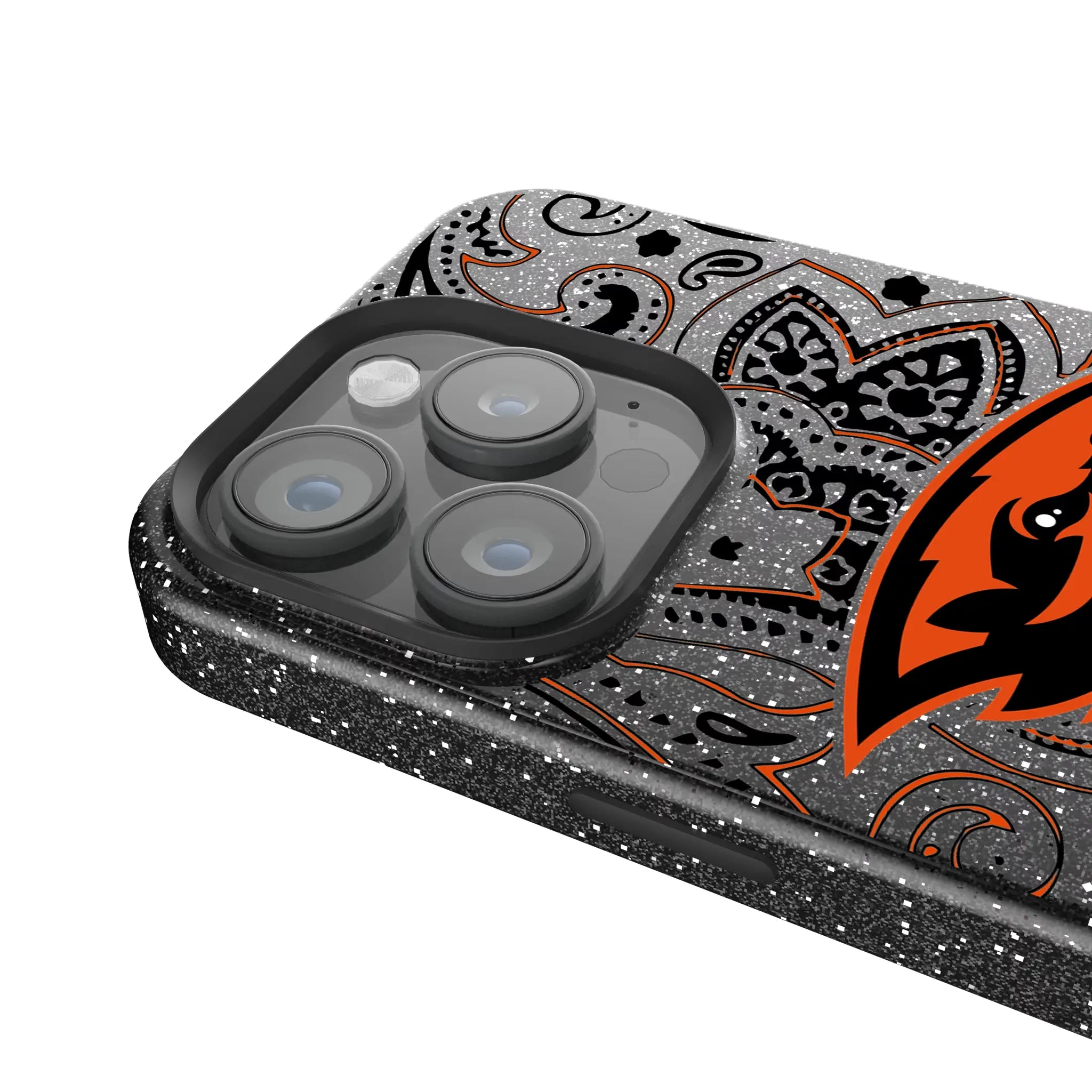 Oregon State University Beavers Paisley iPhone Bling Phone Case for Apple iPhone - Detail