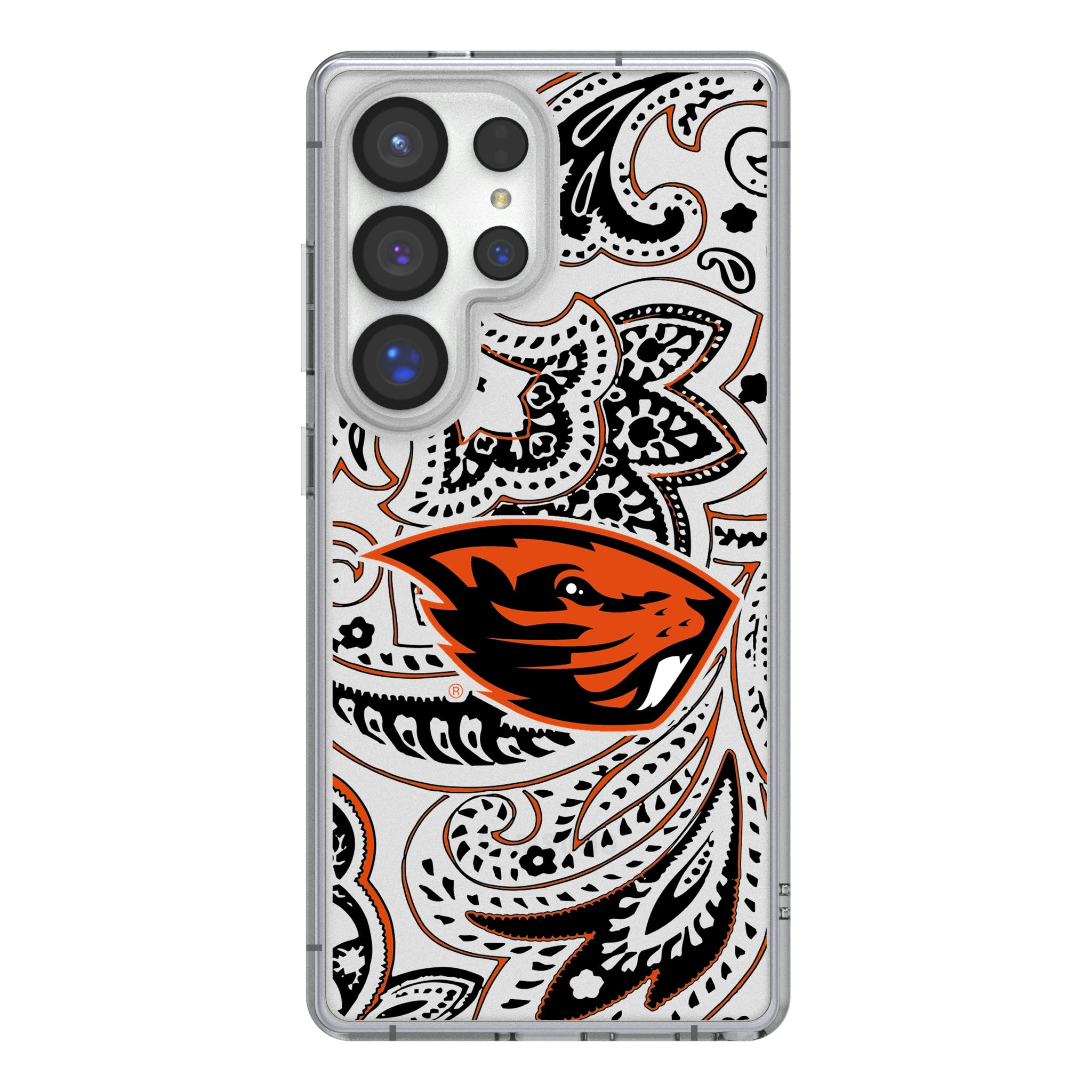 Oregon State University Beavers Paisley Galaxy Clear Phone Case for Samsung Galaxy