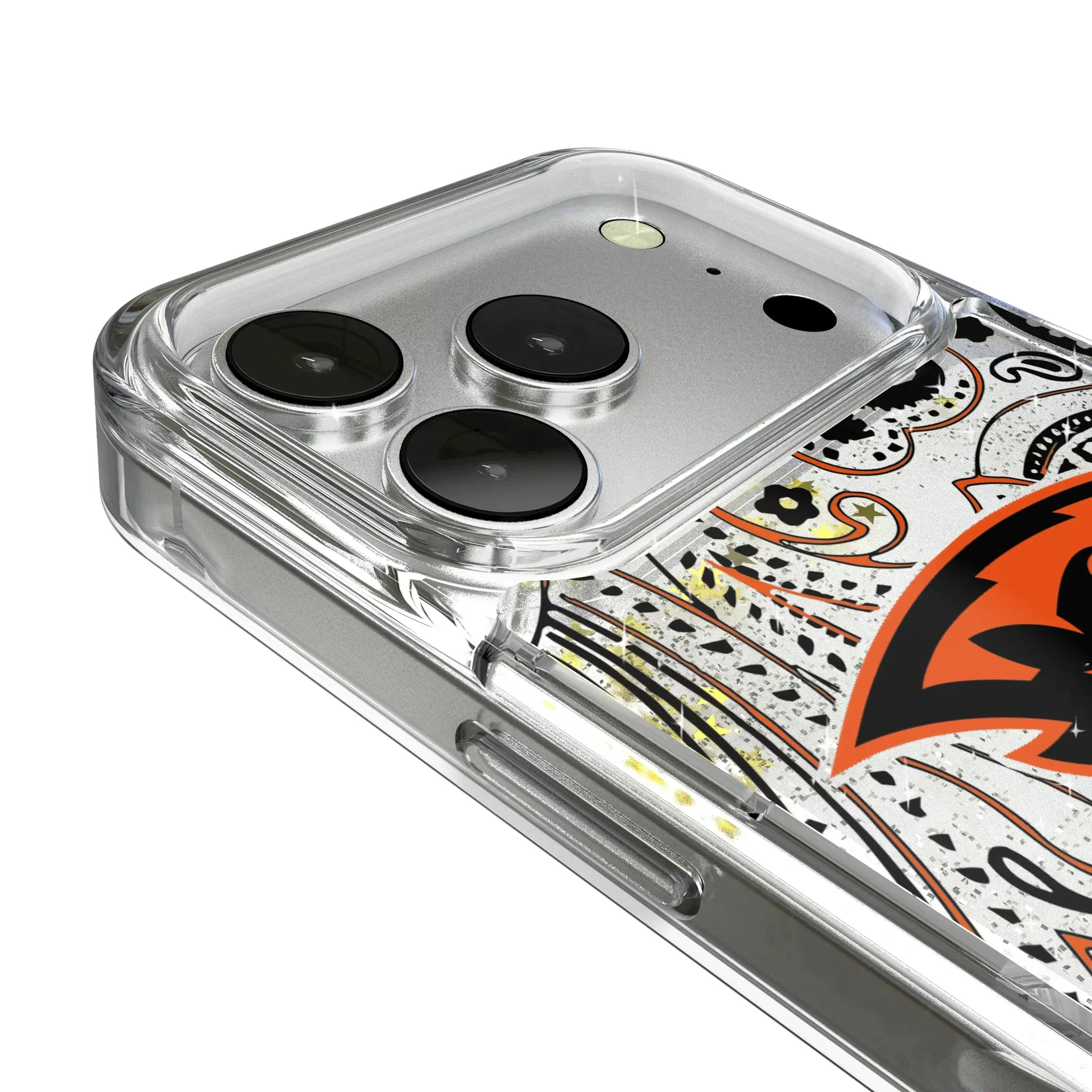 Oregon State University Beavers Paisley iPhone Glitter Phone Case for Apple iPhone - Detail