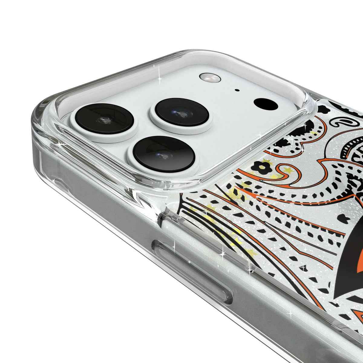 Oregon State University Beavers Paisley iPhone Glitter Phone Case for Apple iPhone - Detail#Device_iPhone 18 Pro