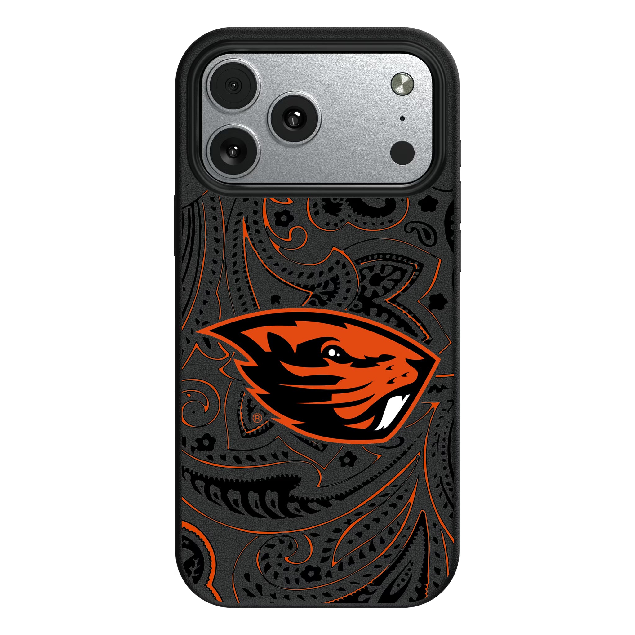 Oregon State University Beavers Paisley iPhone MagSafe Compatible Phone Case for Apple iPhone#Device_iPhone 17 Pro Max