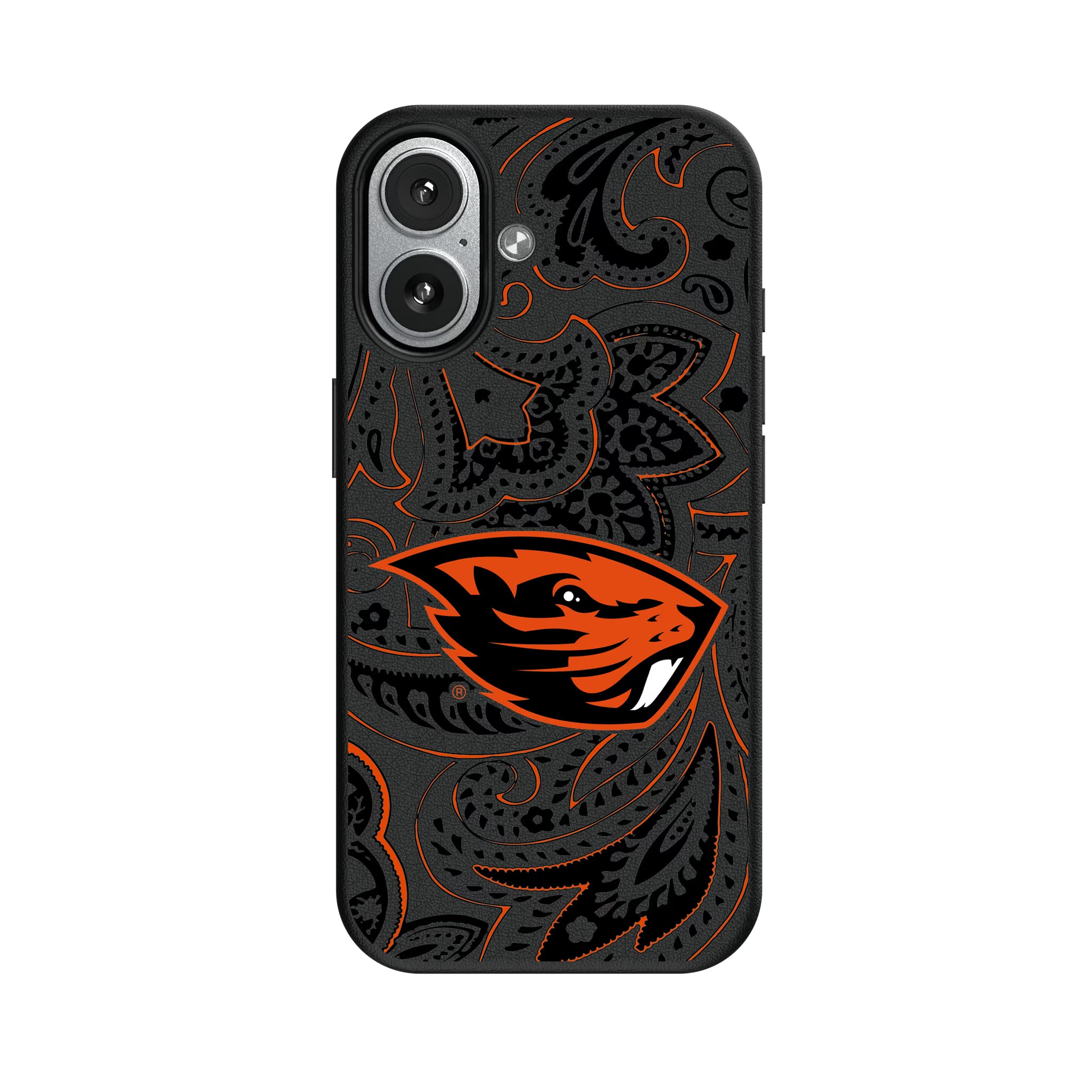 Oregon State University Beavers Paisley iPhone MagSafe Compatible Phone Case for Apple iPhone#Device_iPhone 17