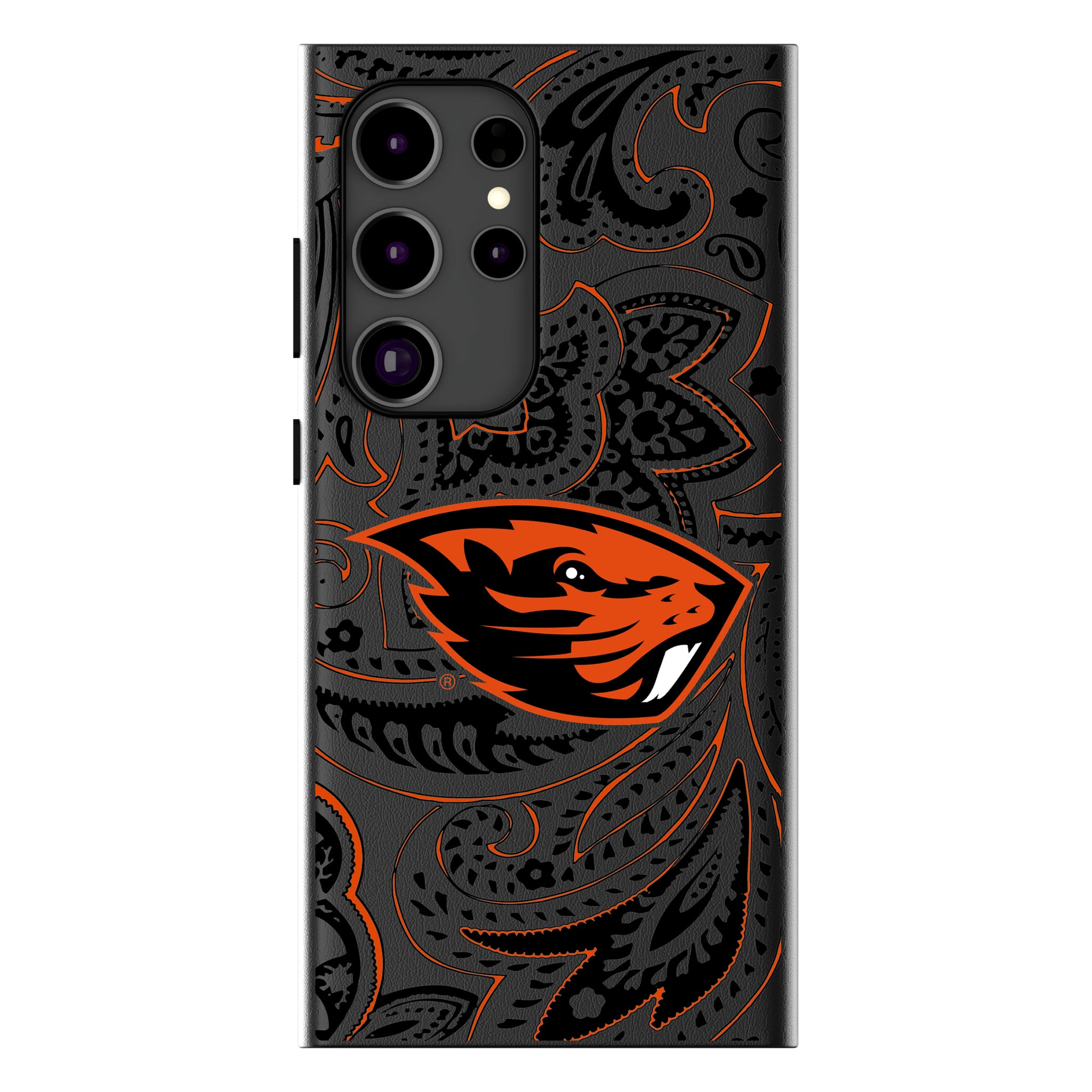 Oregon State University Beavers Paisley Galaxy MagSafe Compatible Phone Case for Samsung Galaxy