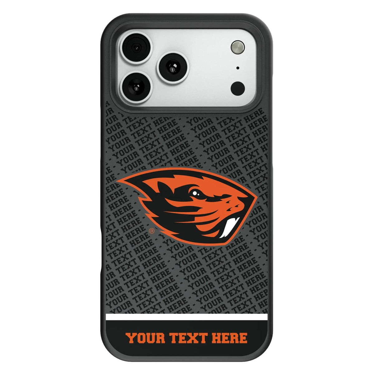 Oregon State University Beavers Personalized EndZone Plus Bump Phone Case for Apple iPhone