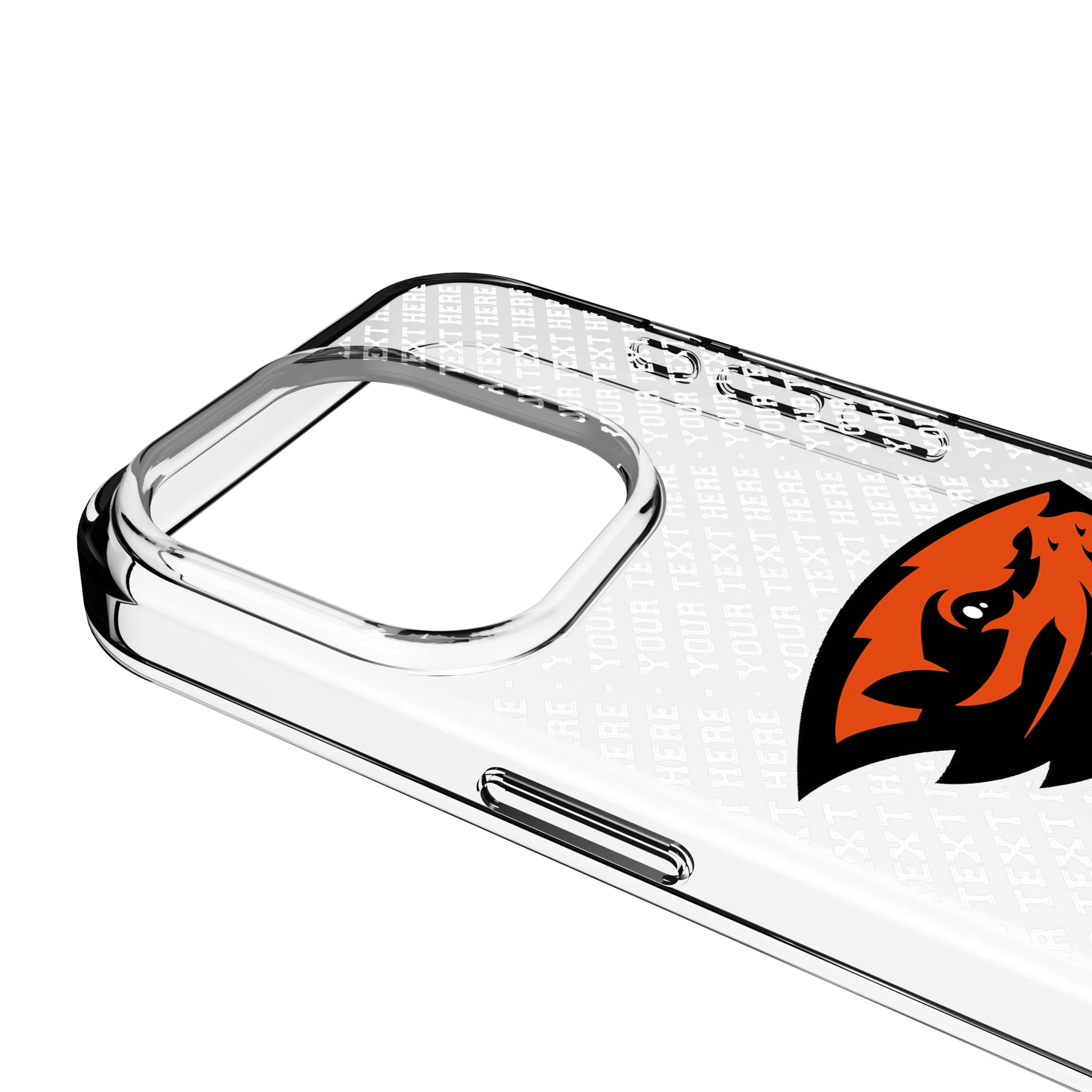 Oregon State University Beavers Personalized EndZone Plus iPhone Clear Phone Case for Apple iPhone - Detail