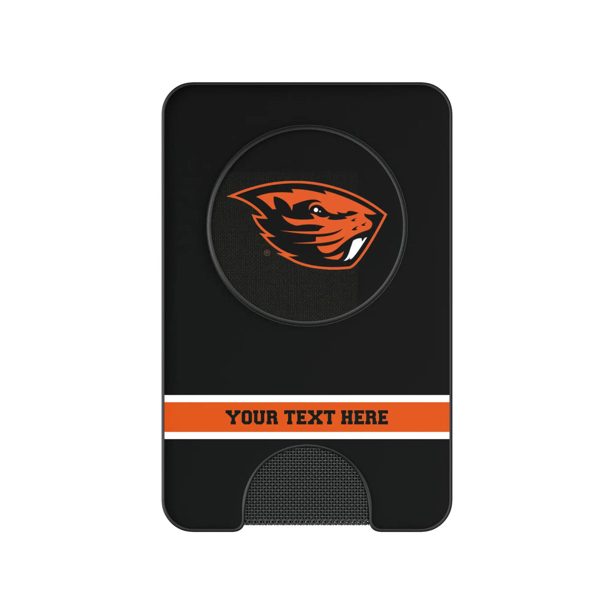 Oregon State University Beavers Personalized Endzone Solid Popsockets Wallet Magnetic