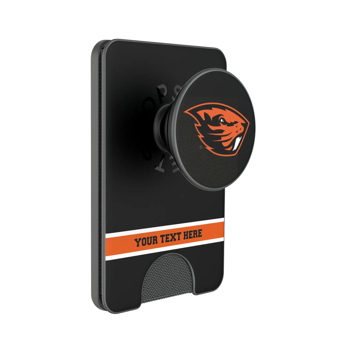 Oregon State University Beavers Personalized Endzone Solid Popsockets Wallet Magnetic