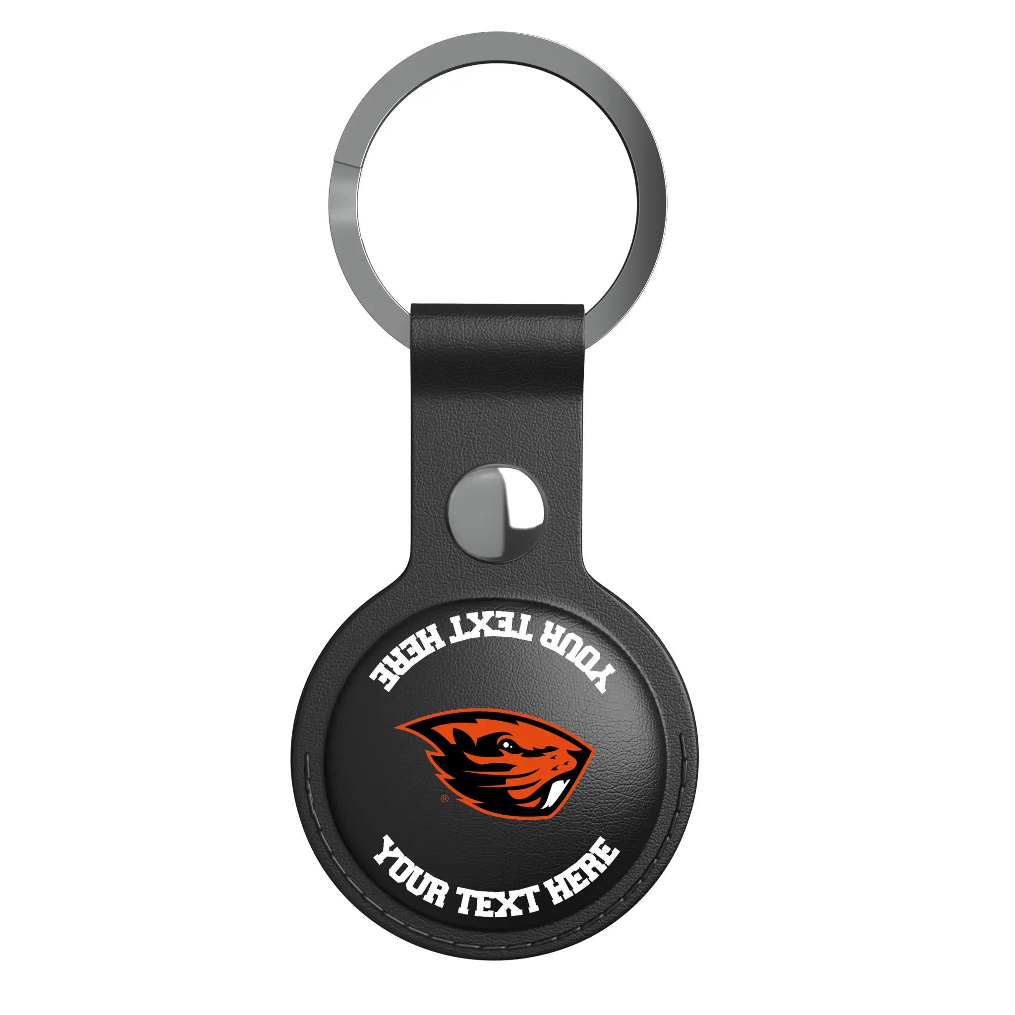 Oregon State University Beavers Personalized Insignia AirTag Black Airtag Holder