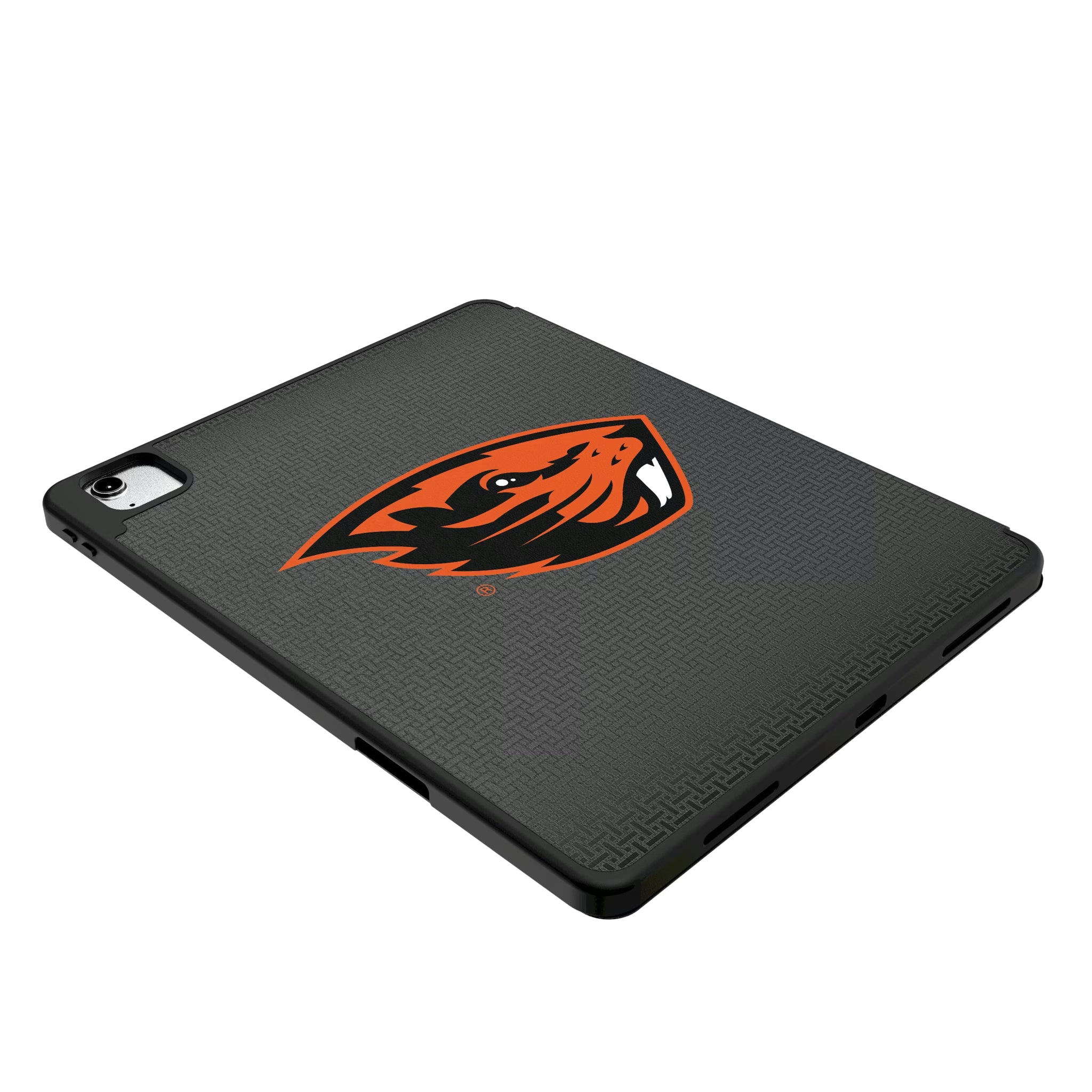Oregon State University Beavers Personalized Linen iPad Tablet Case for Apple iPad - Isometric View