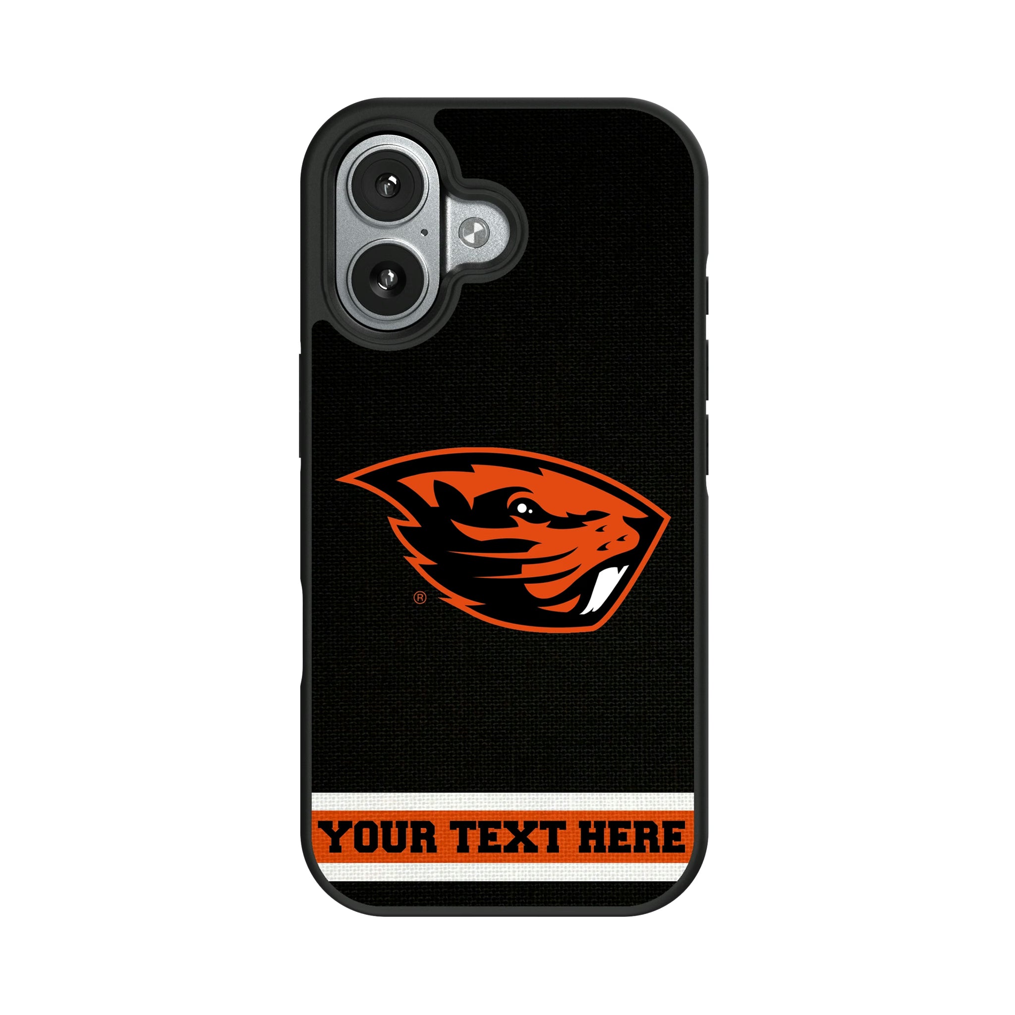 Oregon State University Beavers Personalized Stripe iPhone Bump Phone Case for Apple iPhone#Device_iPhone 17
