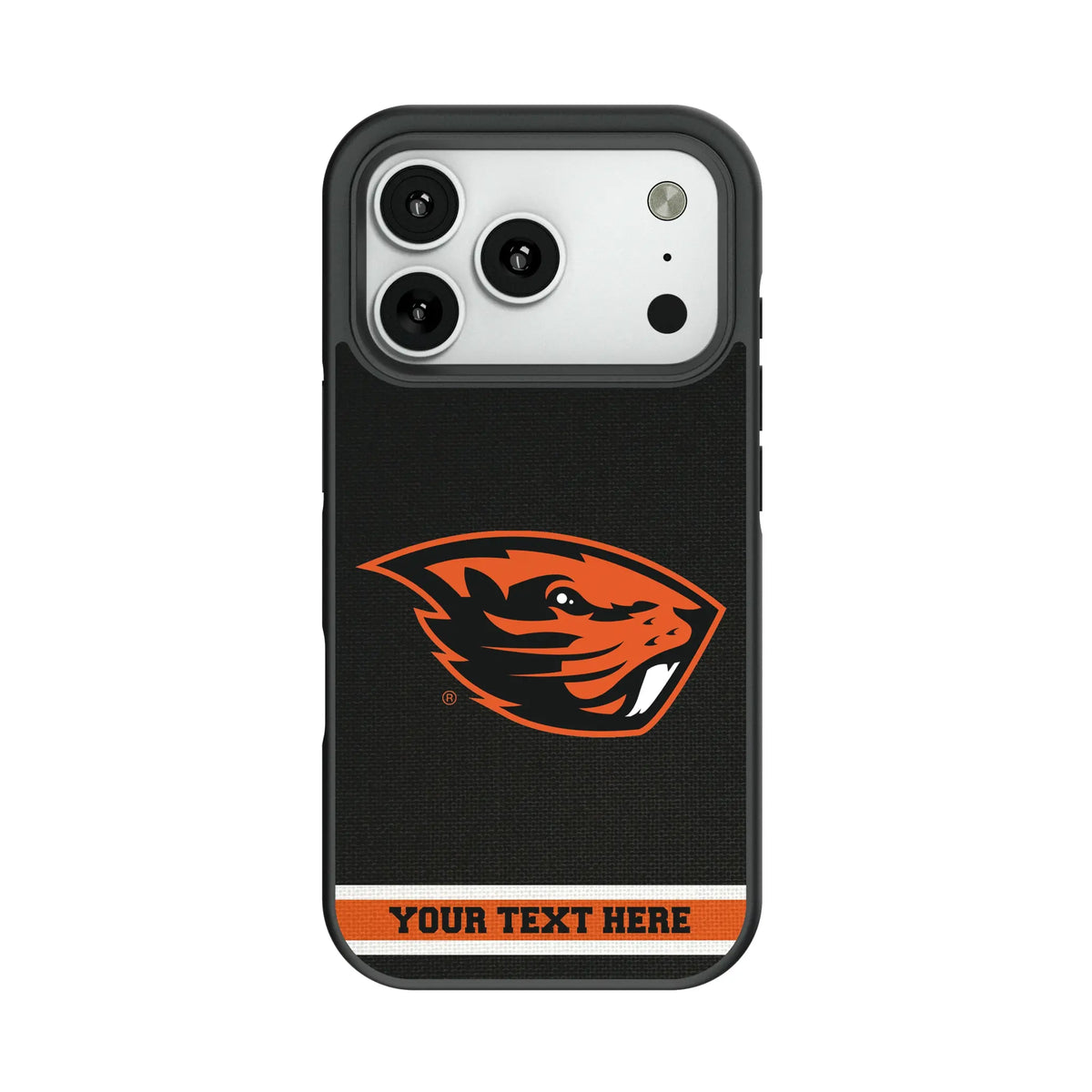 Oregon State University Beavers Personalized Stripe Bump Phone Case for Apple iPhone
