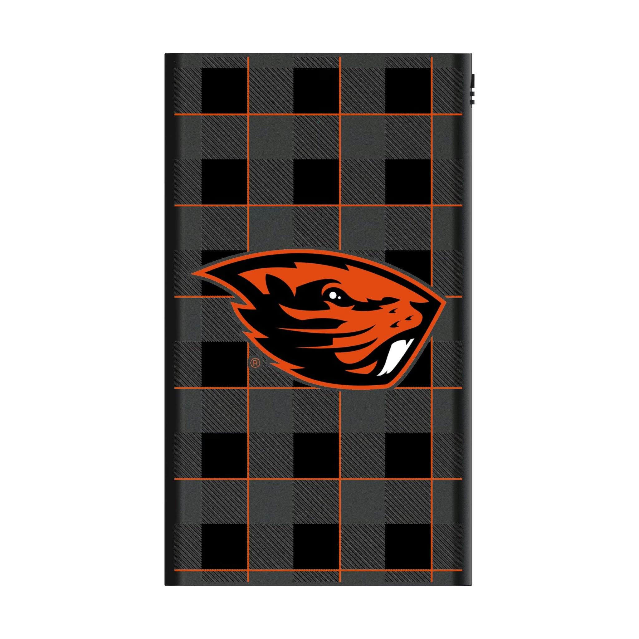 Oregon State University Beavers Plaid 5000mAh Flat Powerbank