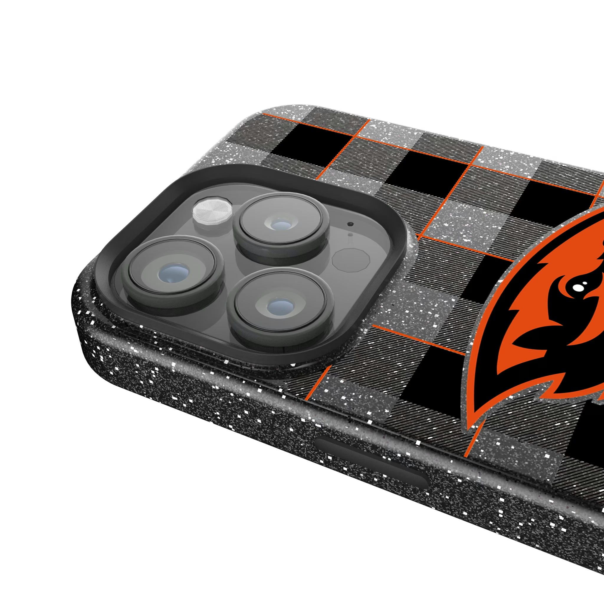 Oregon State University Beavers Plaid iPhone Bling Phone Case for Apple iPhone - Detail
