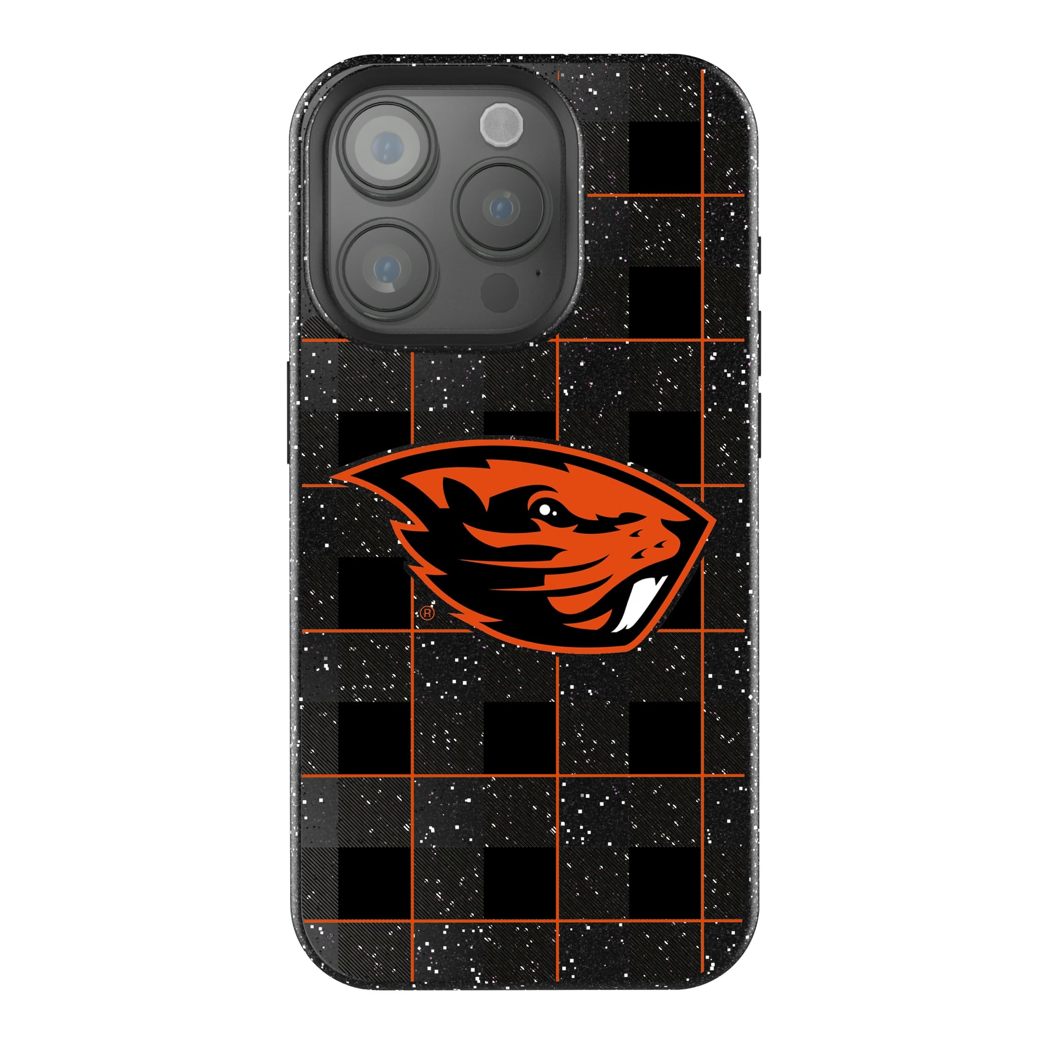 Oregon State University Beavers Plaid iPhone Bling Phone Case for Apple iPhone