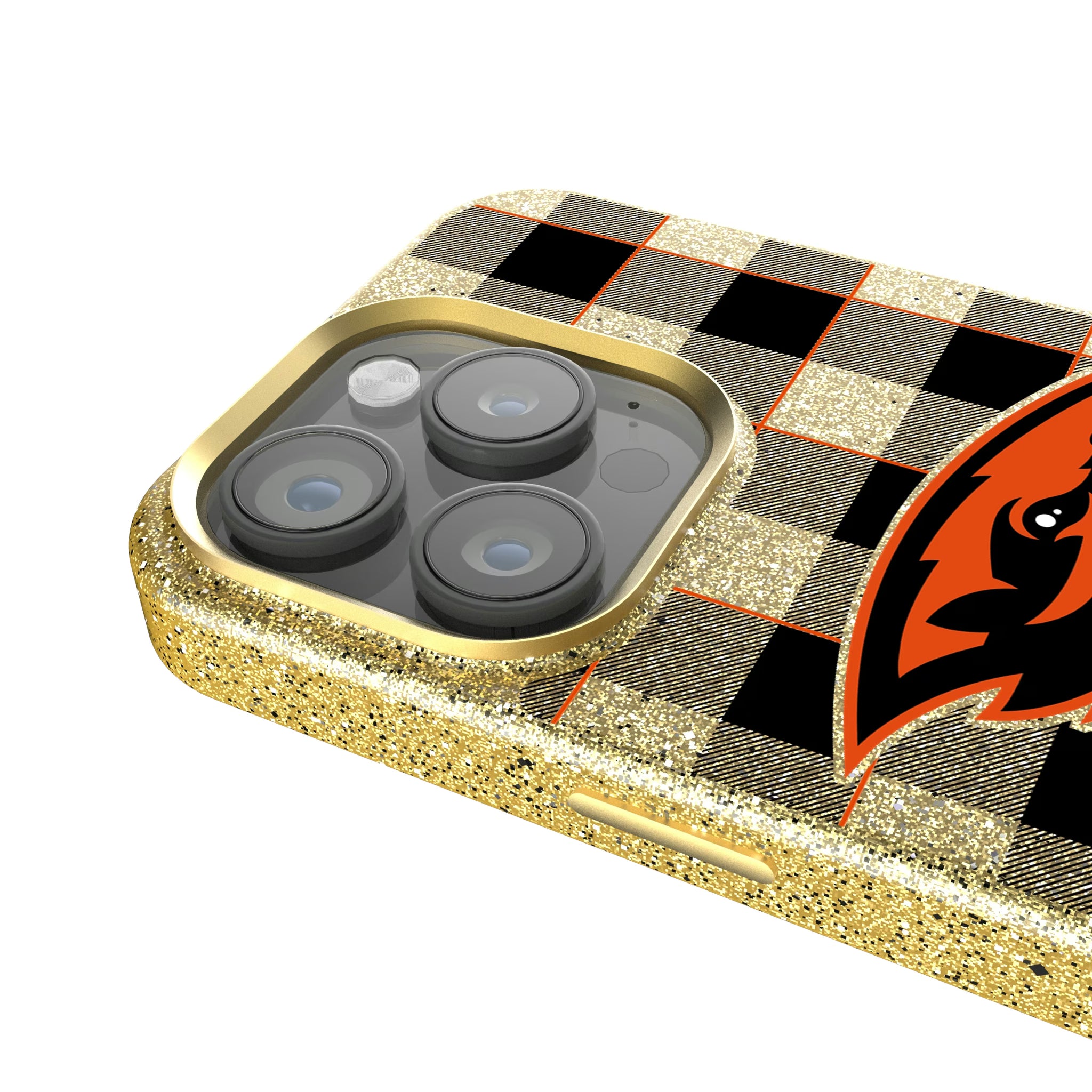 Oregon State University Beavers Plaid iPhone Bling Phone Case for Apple iPhone - Detail