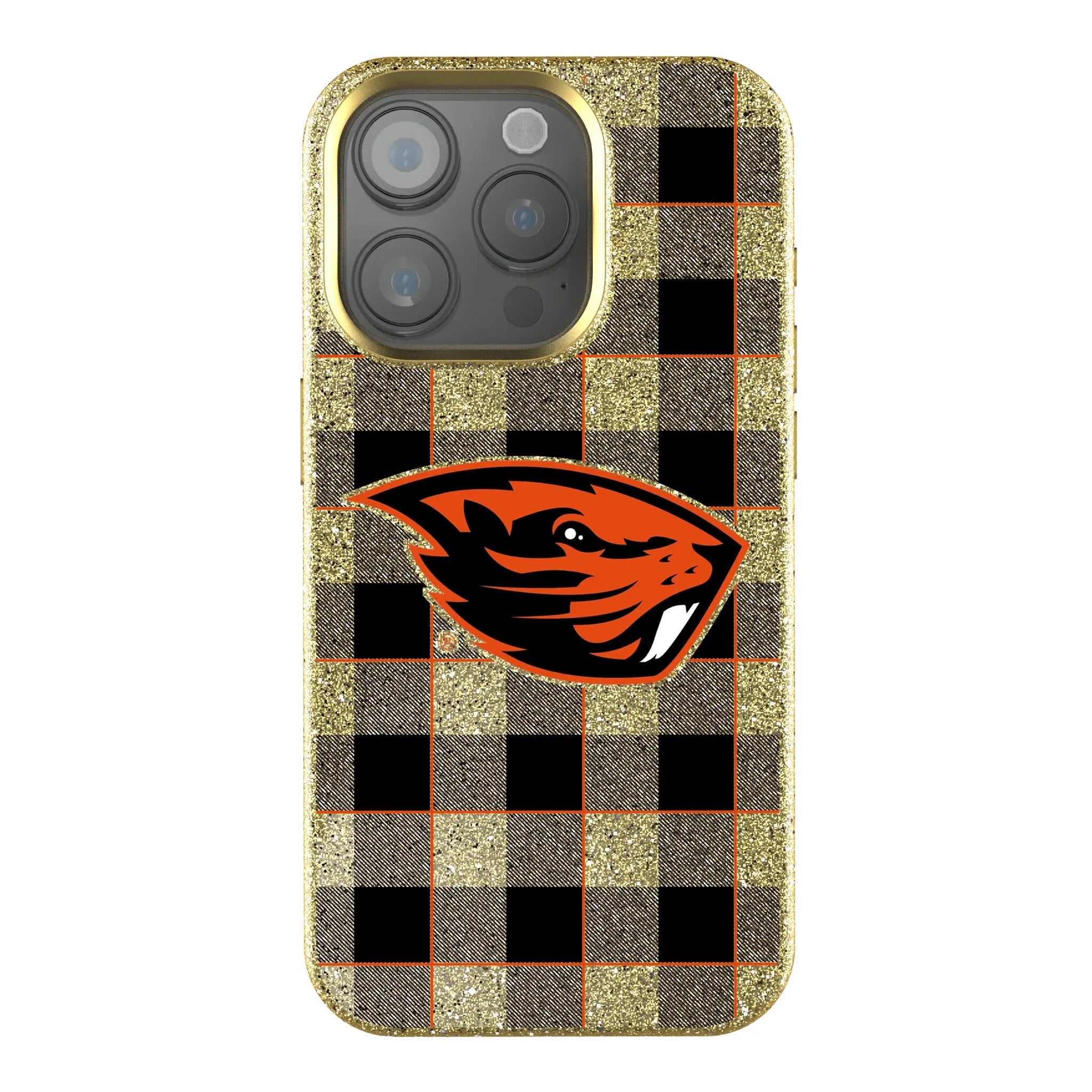 Oregon State University Beavers Plaid iPhone Bling Phone Case for Apple iPhone