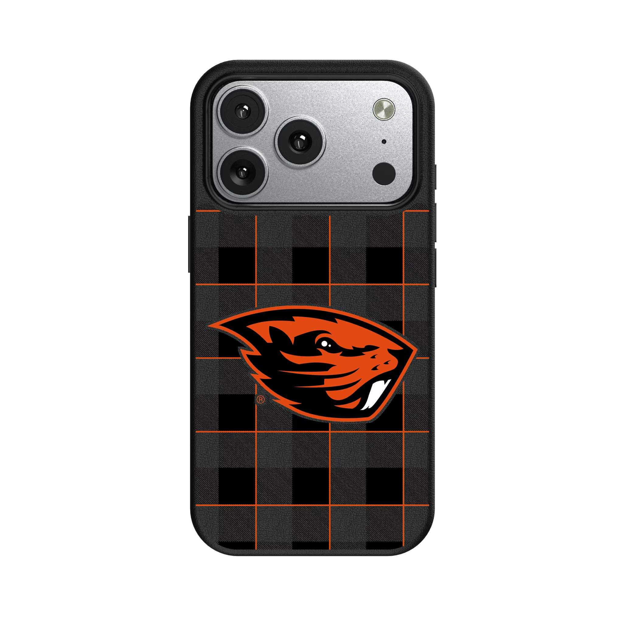 Oregon State University Beavers Plaid iPhone MagSafe Compatible Phone Case for Apple iPhone#Device_iPhone 17 Pro
