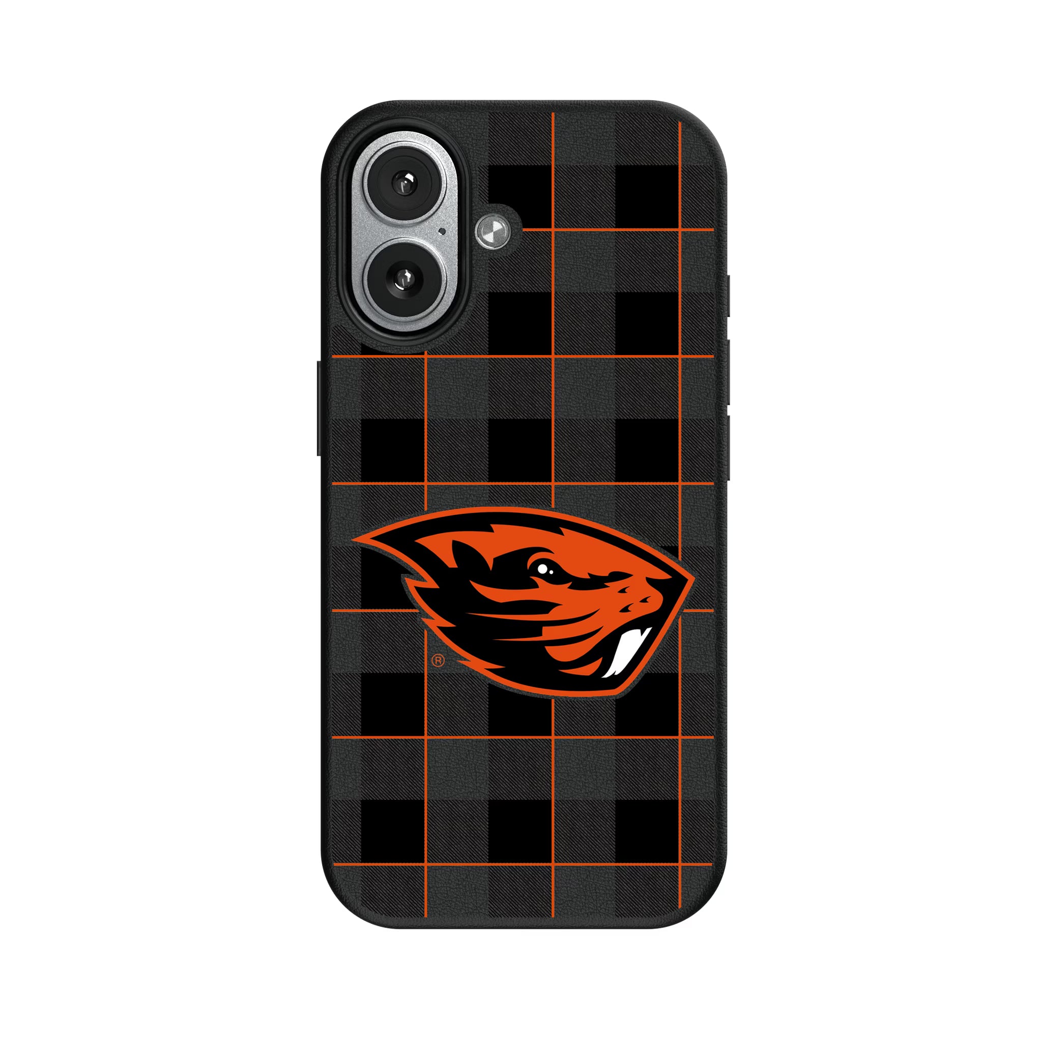 Oregon State University Beavers Plaid iPhone MagSafe Compatible Phone Case for Apple iPhone#Device_iPhone 17