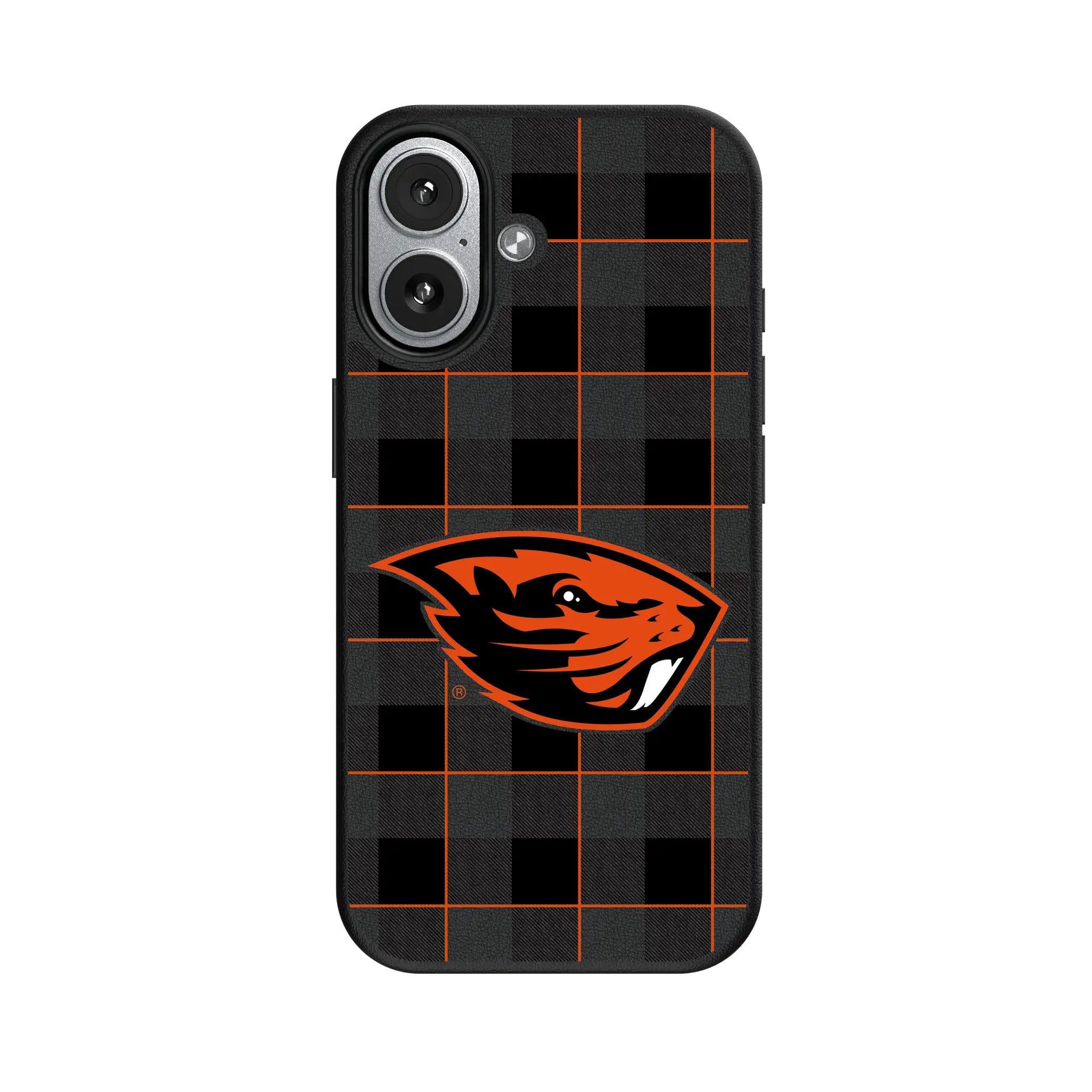 Oregon State University Beavers Plaid iPhone MagSafe Compatible Phone Case for Apple iPhone#Device_iPhone 17