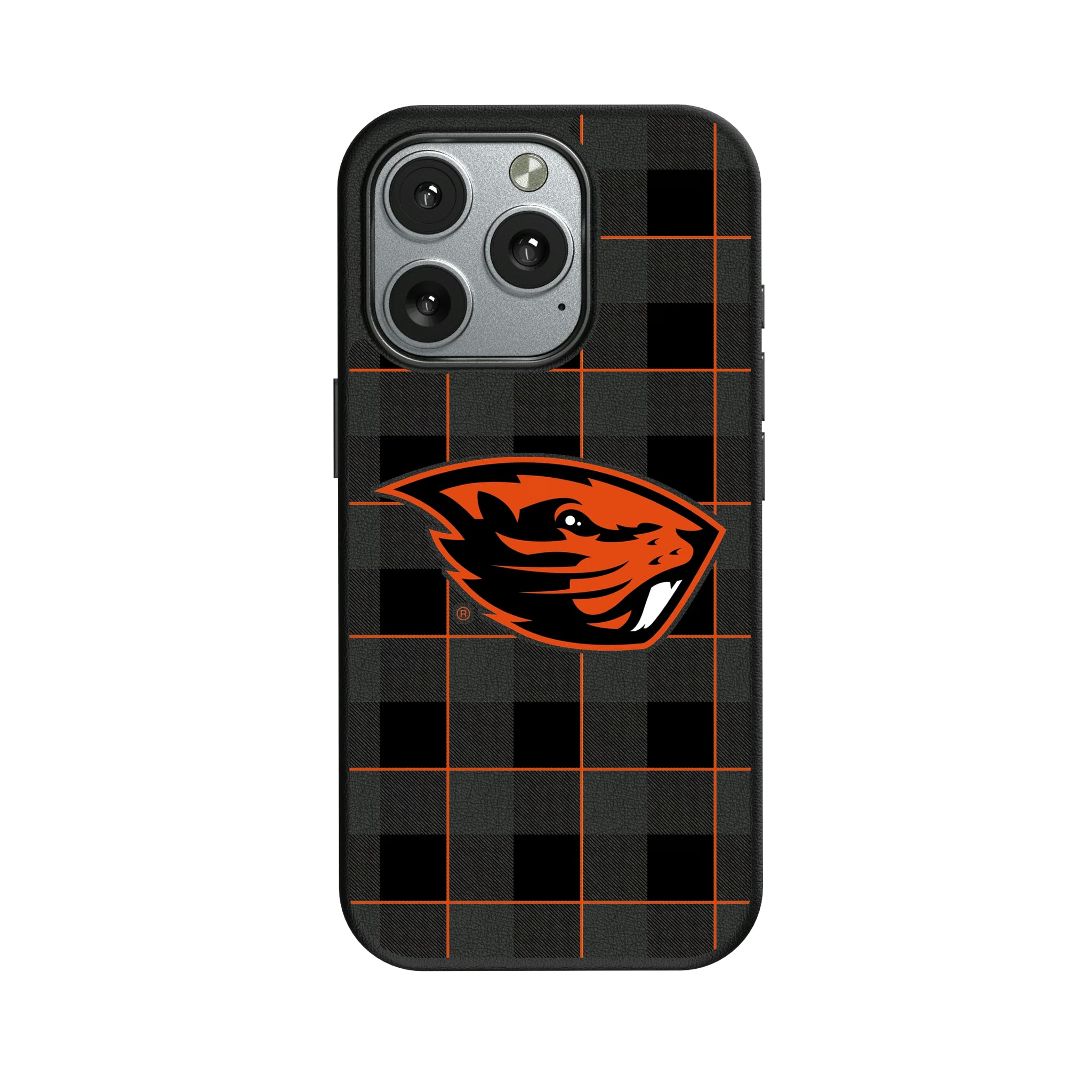 Oregon State University Beavers Plaid iPhone MagSafe Compatible Phone Case for Apple iPhone