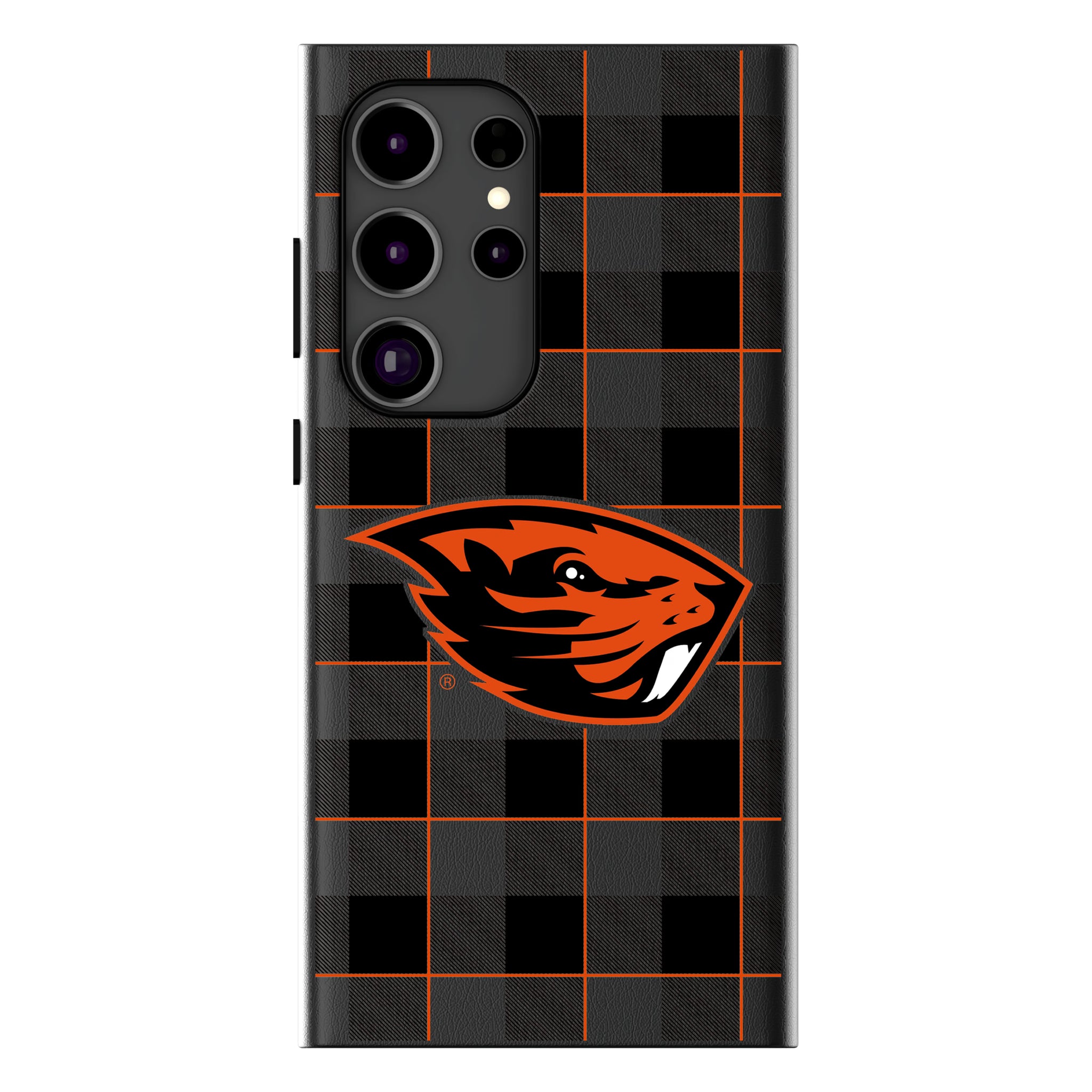 Oregon State University Beavers Plaid Galaxy MagSafe Compatible Phone Case for Samsung Galaxy