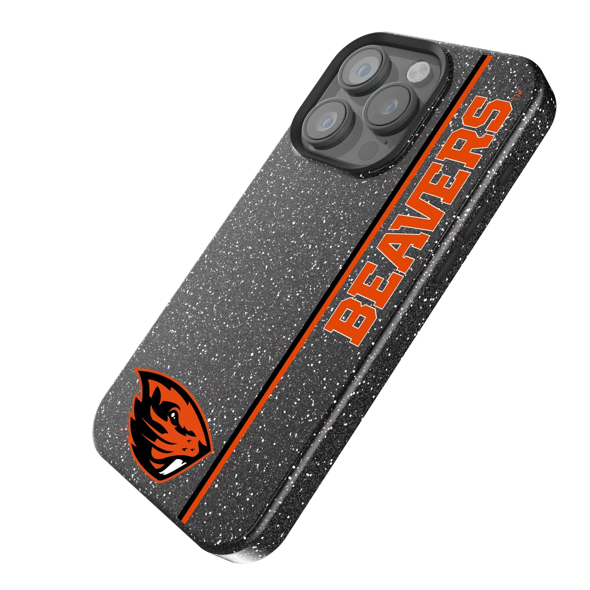 Oregon State University Beavers Sidebar iPhone Bling Phone Case for Apple iPhone - Isometric View