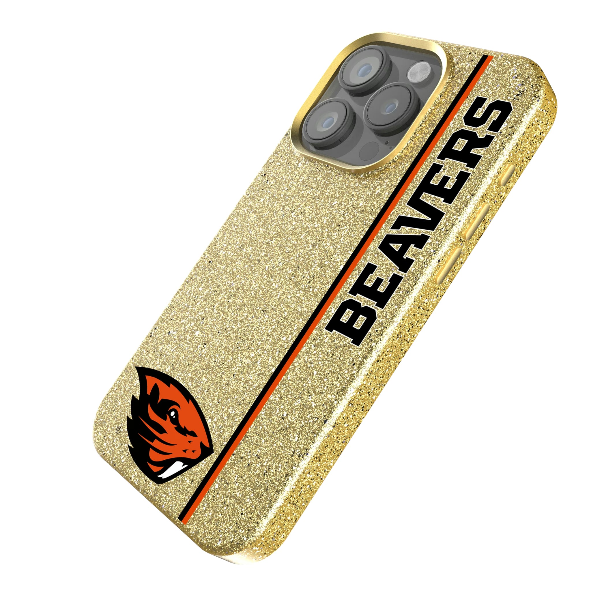 Oregon State University Beavers Sidebar iPhone Bling Phone Case for Apple iPhone - Isometric View