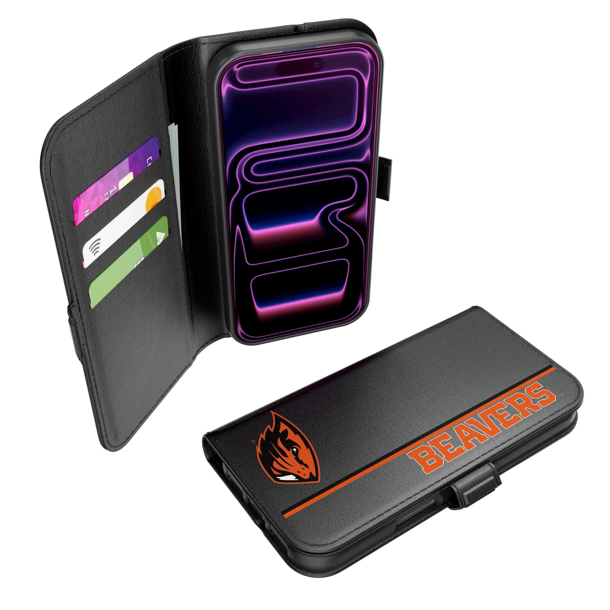 Oregon State University Beavers Sidebar iPhone Folio Phone Case for Apple iPhone#Device_iPhone 17 Pro
