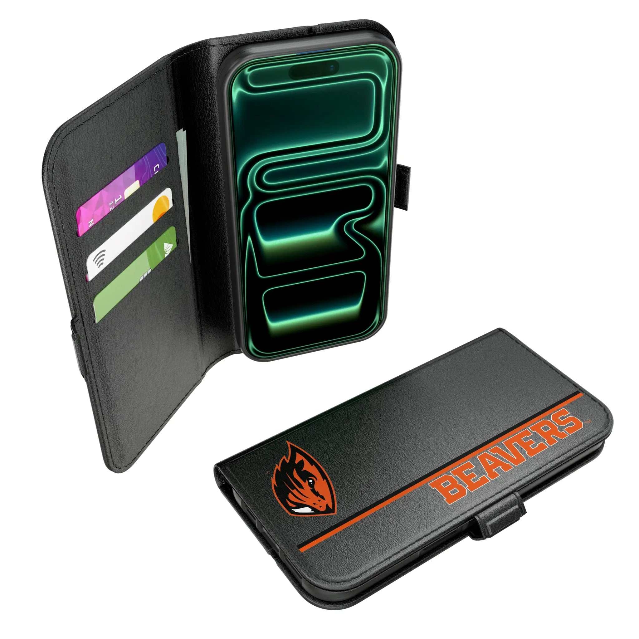 Oregon State University Beavers Sidebar iPhone Folio Phone Case for Apple iPhone#Device_iPhone 17