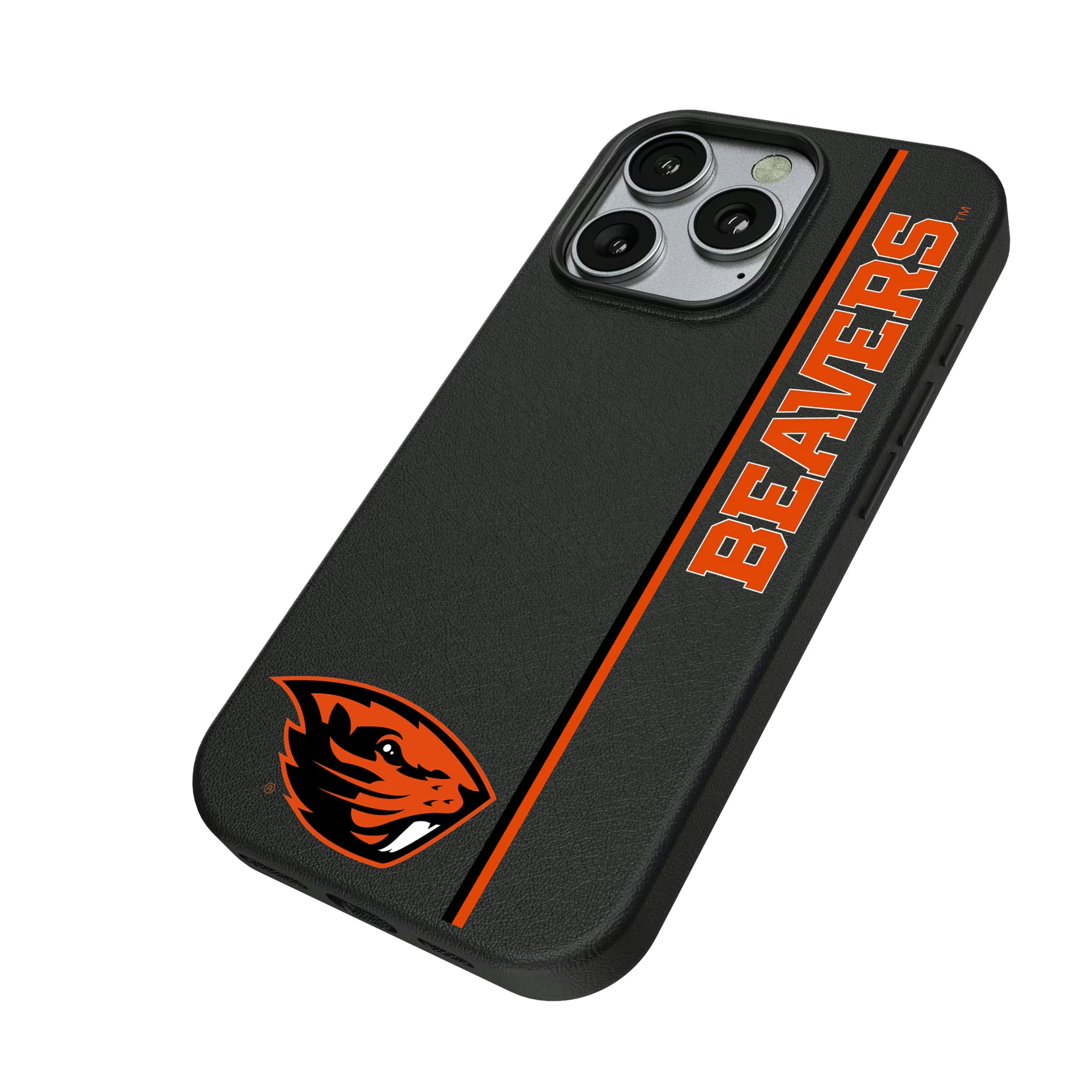 Oregon State University Beavers Sidebar iPhone MagSafe Compatible Phone Case for Apple iPhone - Isometric View