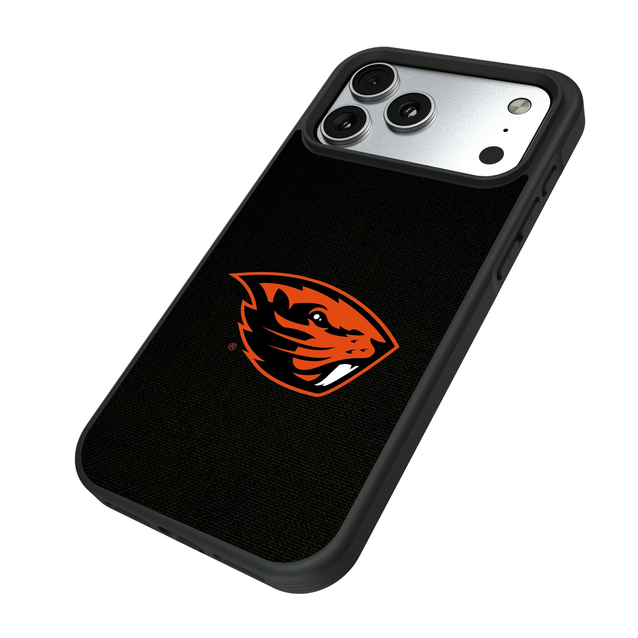 Oregon State University Beavers Solid iPhone Bump Phone Case for Apple iPhone - Isometric View#Device_iPhone 17 Pro Max