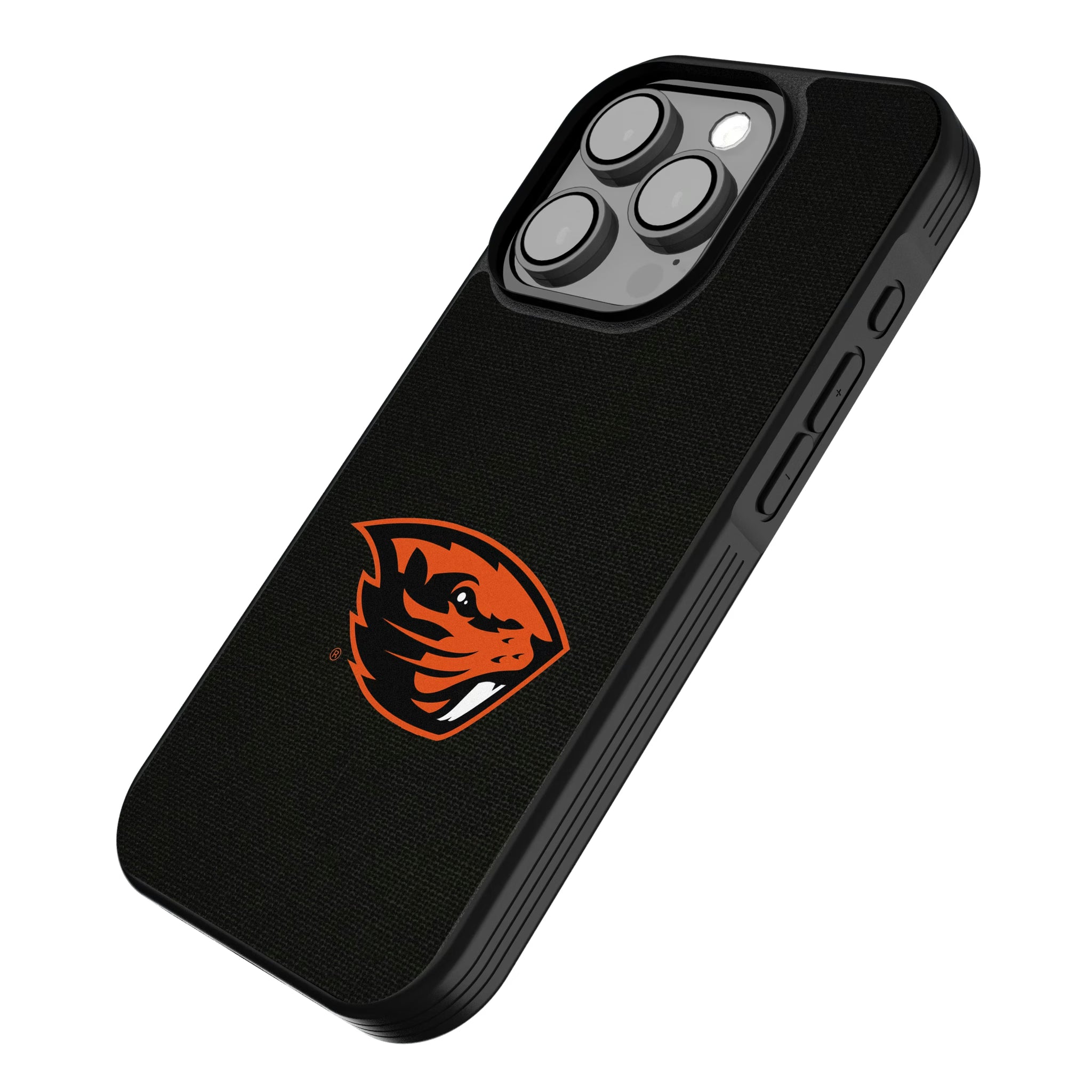 Oregon State University Beavers Solid iPhone Bump Phone Case for Apple iPhone - Isometric View