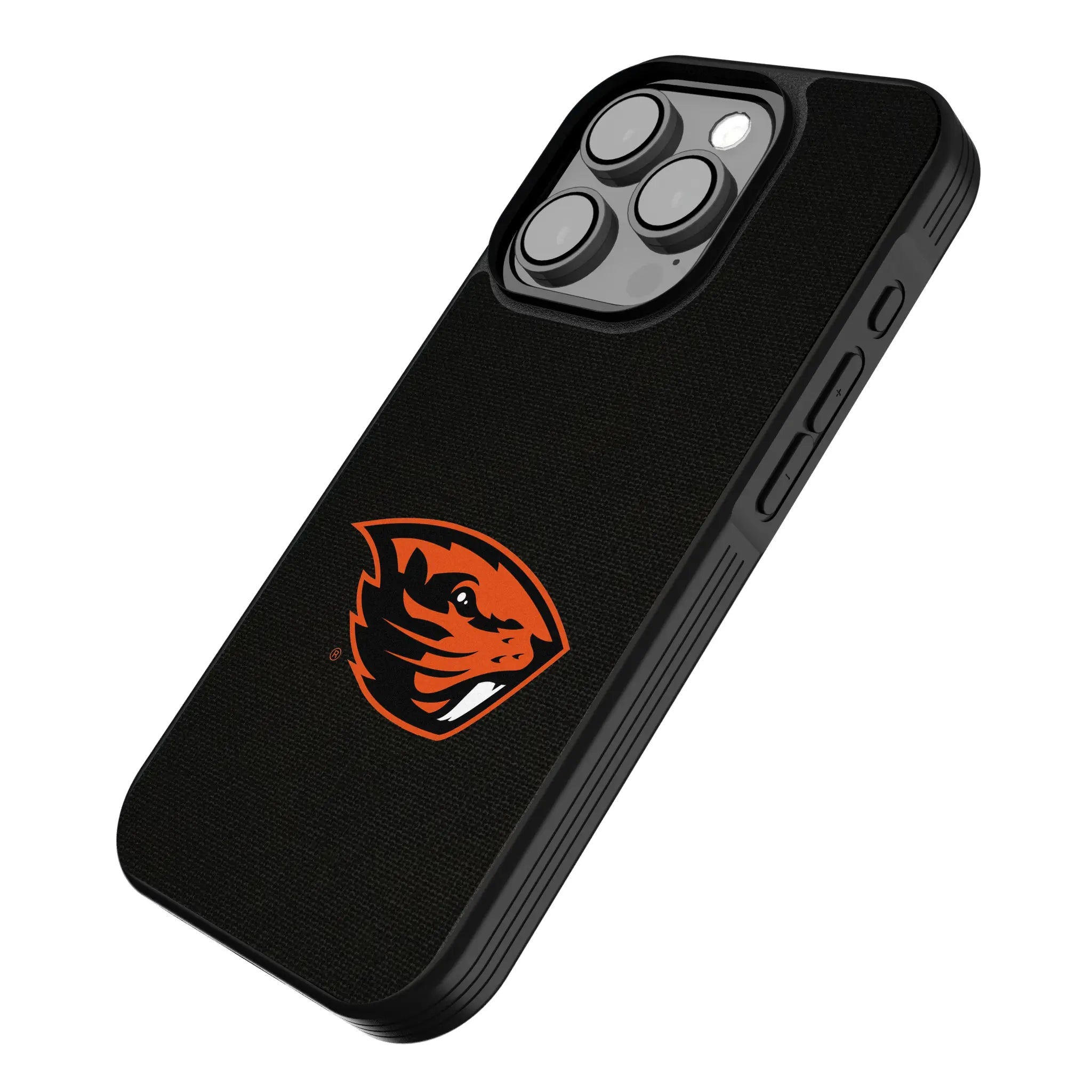 Oregon State University Beavers Solid iPhone Bump Phone Case for Apple iPhone - Isometric View