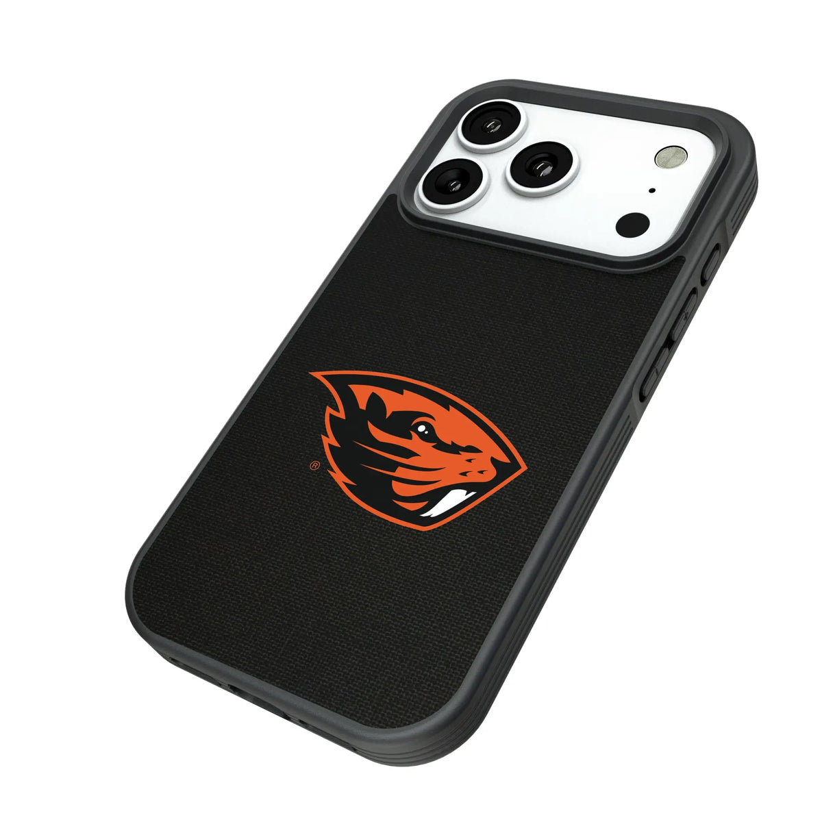 Oregon State University Beavers Solid iPhone Bump Phone Case for Apple iPhone - Isometric View#Device_iPhone 18 Pro