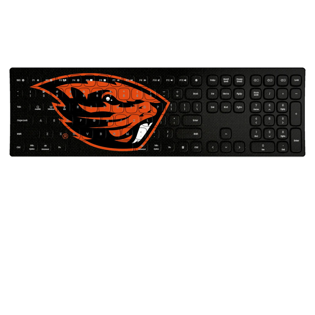 Oregon State University Beavers Solid KKB605 Curved Wireless Keyboard