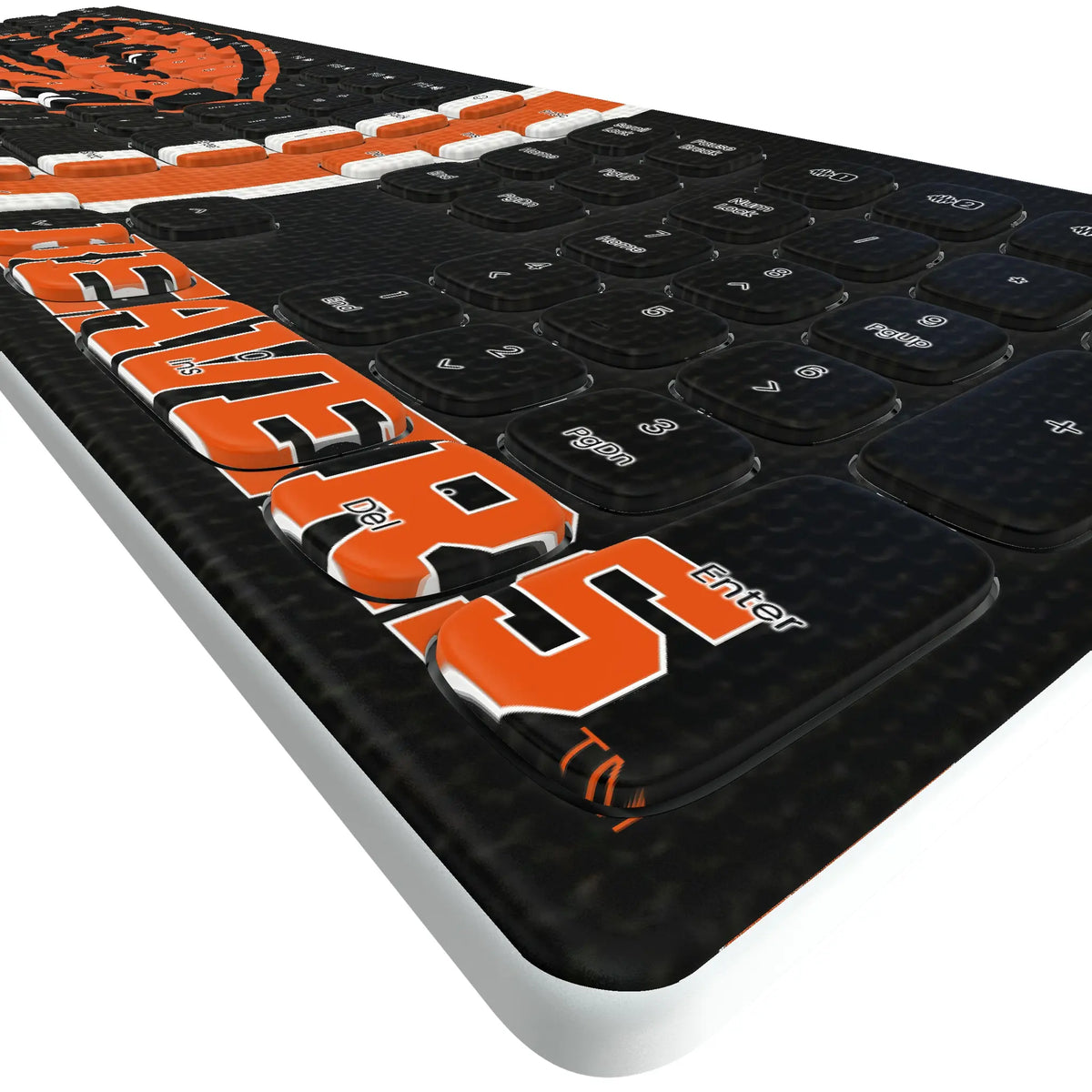 Oregon State University Beavers Stripe KKB605 Curved Wireless Keyboard - Detail