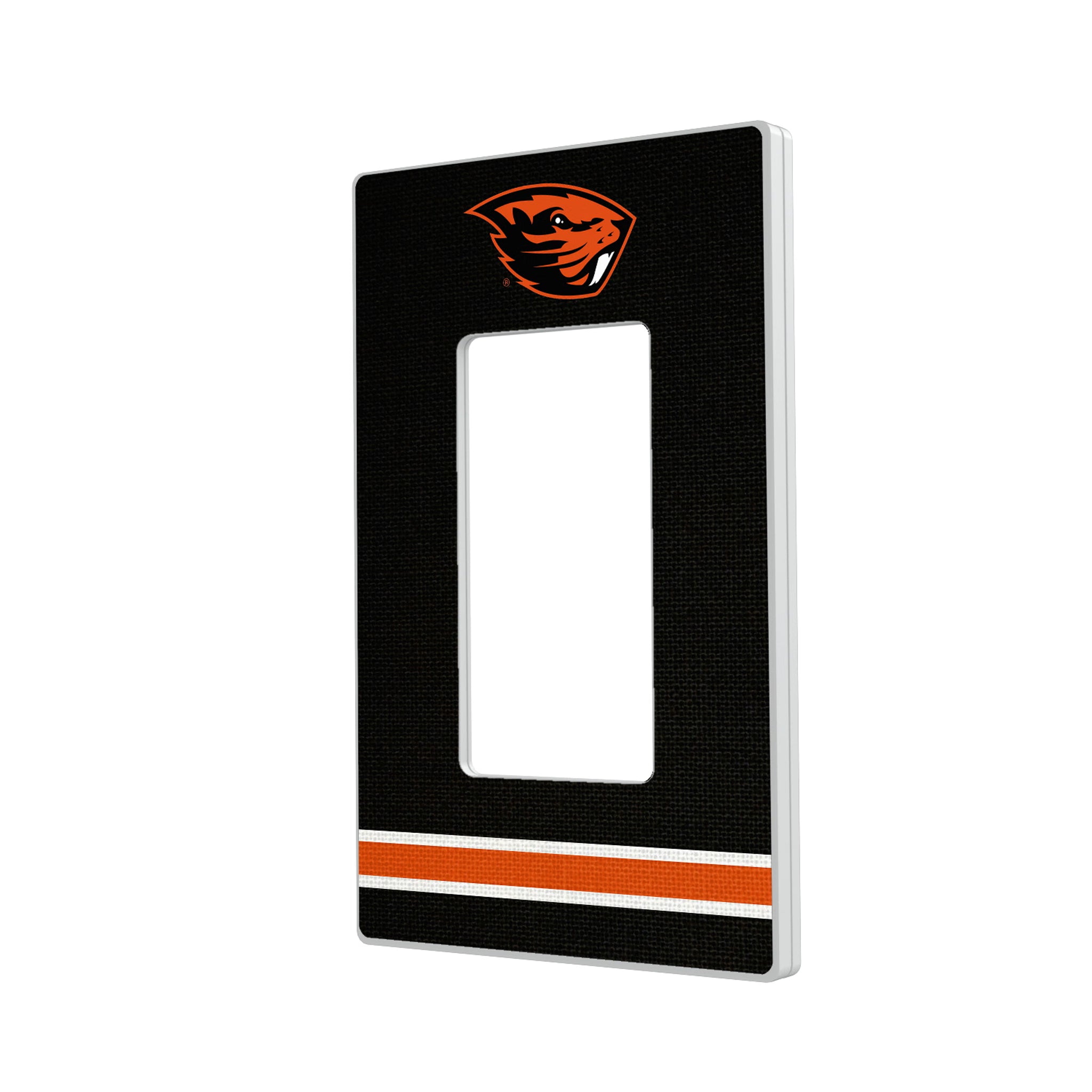 Oregon State University Beavers Stripe Hidden-Screw Light Switch Plate#Style_Single Rocker