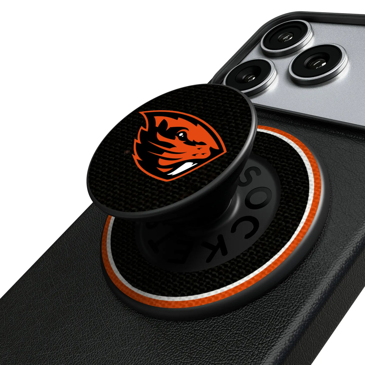 Oregon State University Beavers Stripe Popsockets Round Magnetic