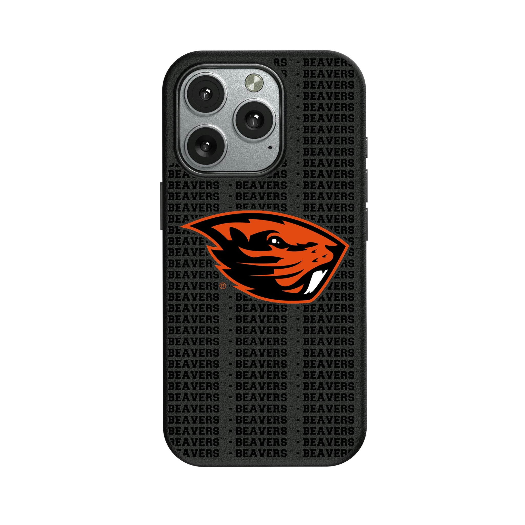 Oregon State University Beavers Text Backdrop iPhone MagSafe Compatible Phone Case for Apple iPhone