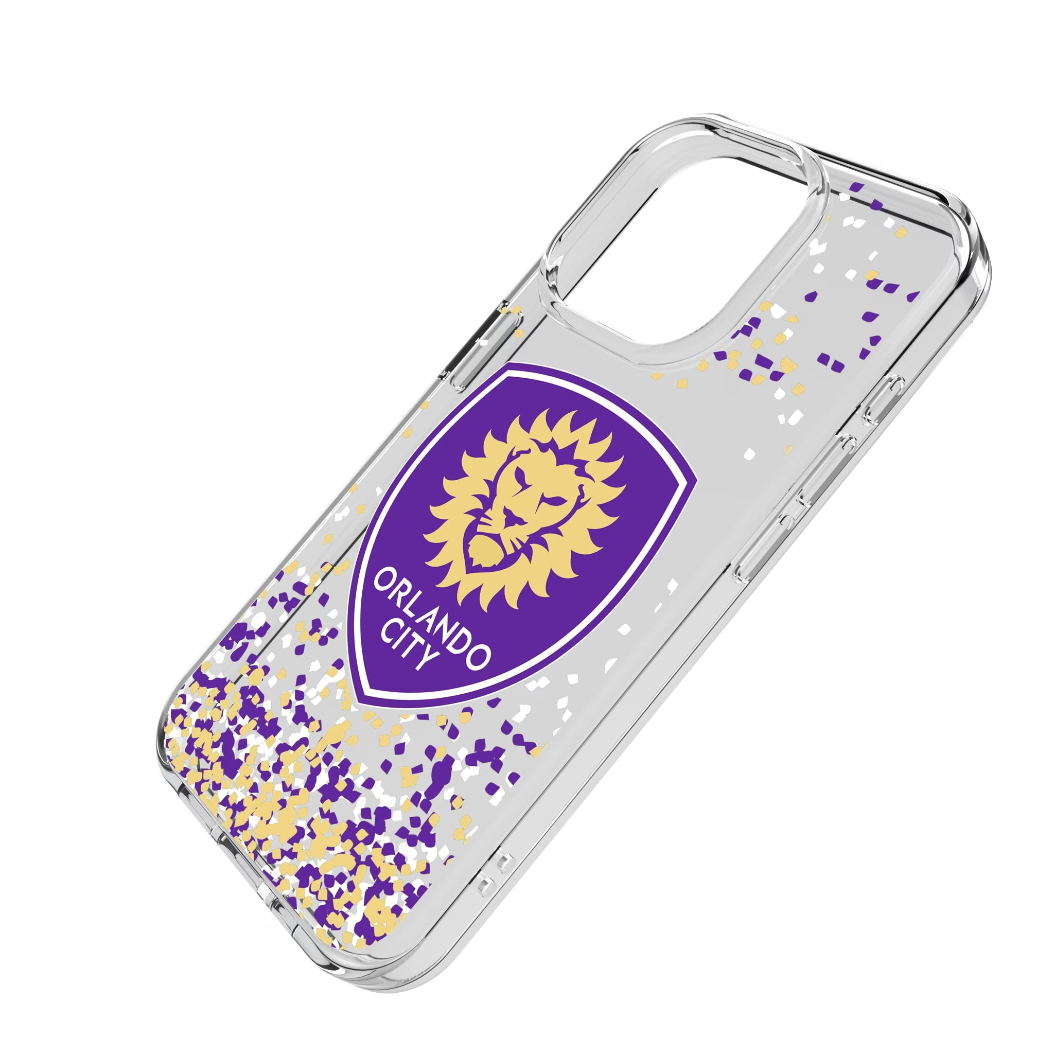 Orlando City Soccer Club Confetti iPhone Clear Phone Case for Apple iPhone - Isometric View