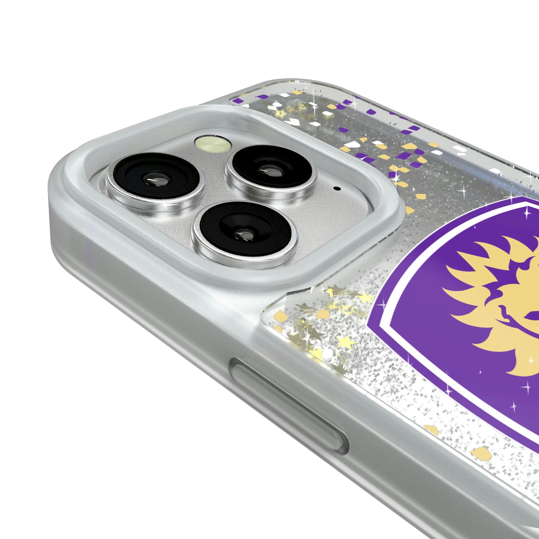Orlando City Soccer Club Confetti iPhone Glitter Phone Case for Apple iPhone - Detail#Device_iPhone 16 Pro