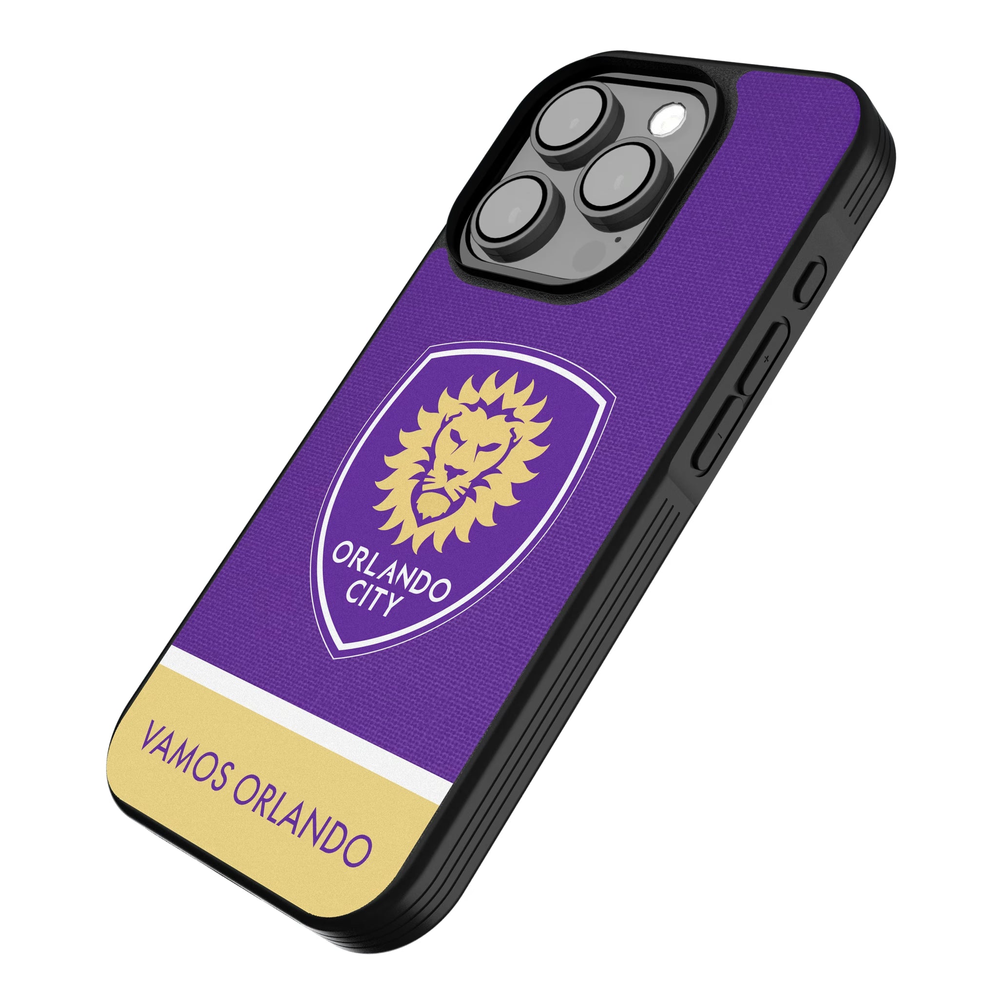 Orlando City Soccer Club Endzone Solid iPhone Bump Phone Case for Apple iPhone - Isometric View